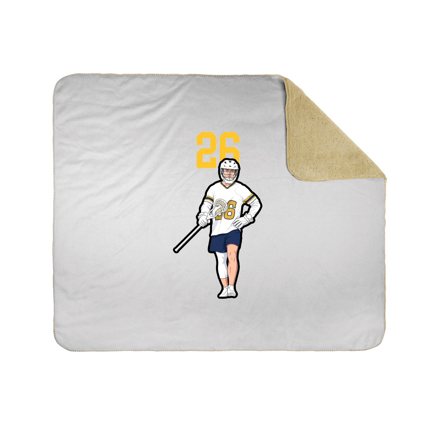 Throw Blanket — Number Top in White