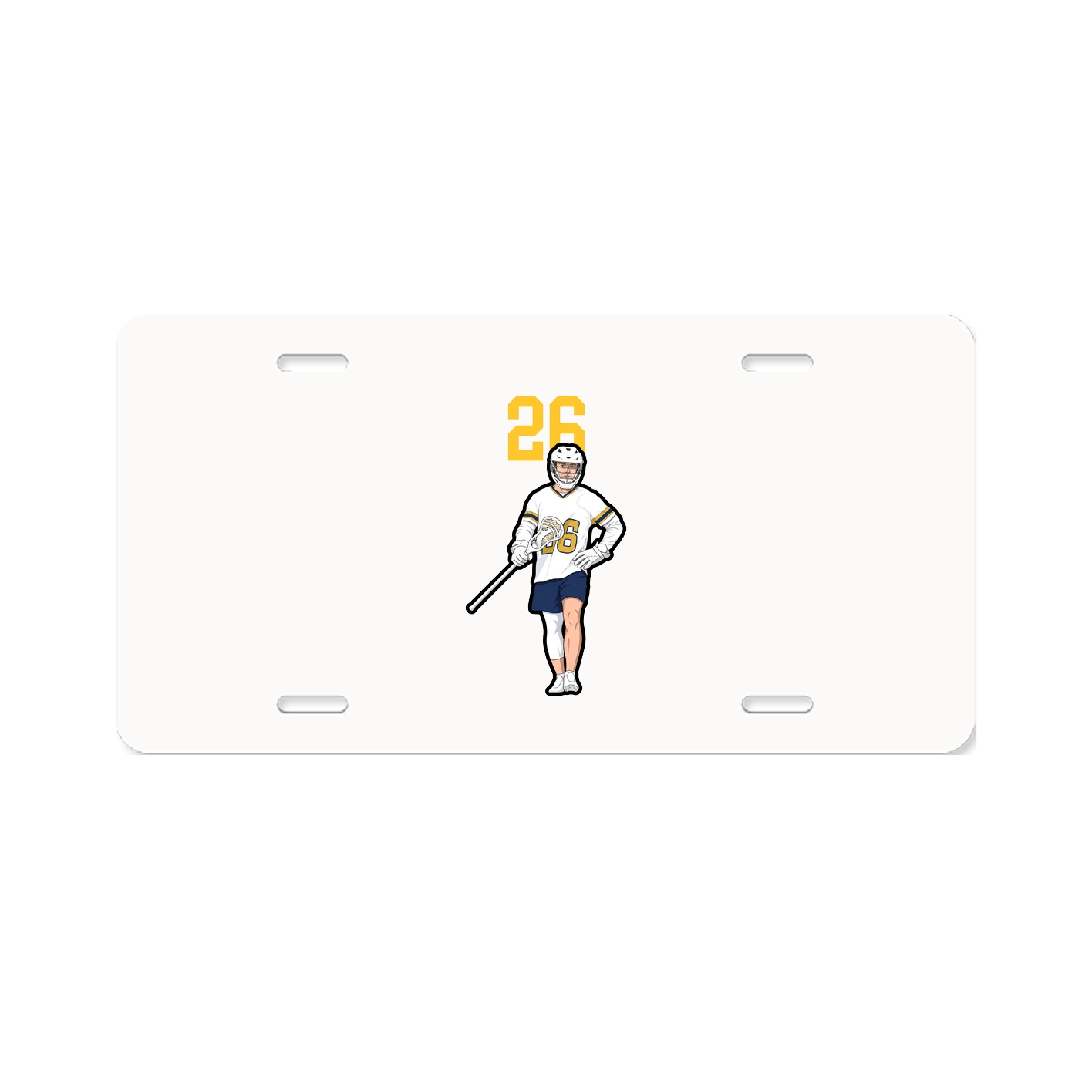 License Plate — Number Top in Classic