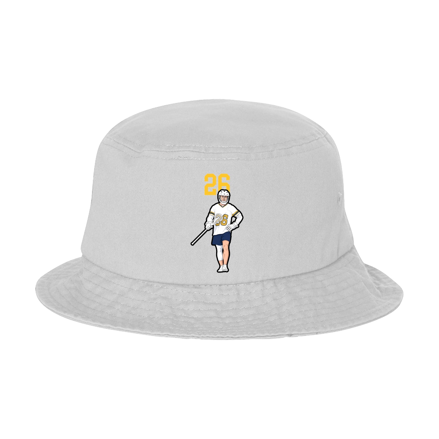 Bucket Cap — Number Top in White