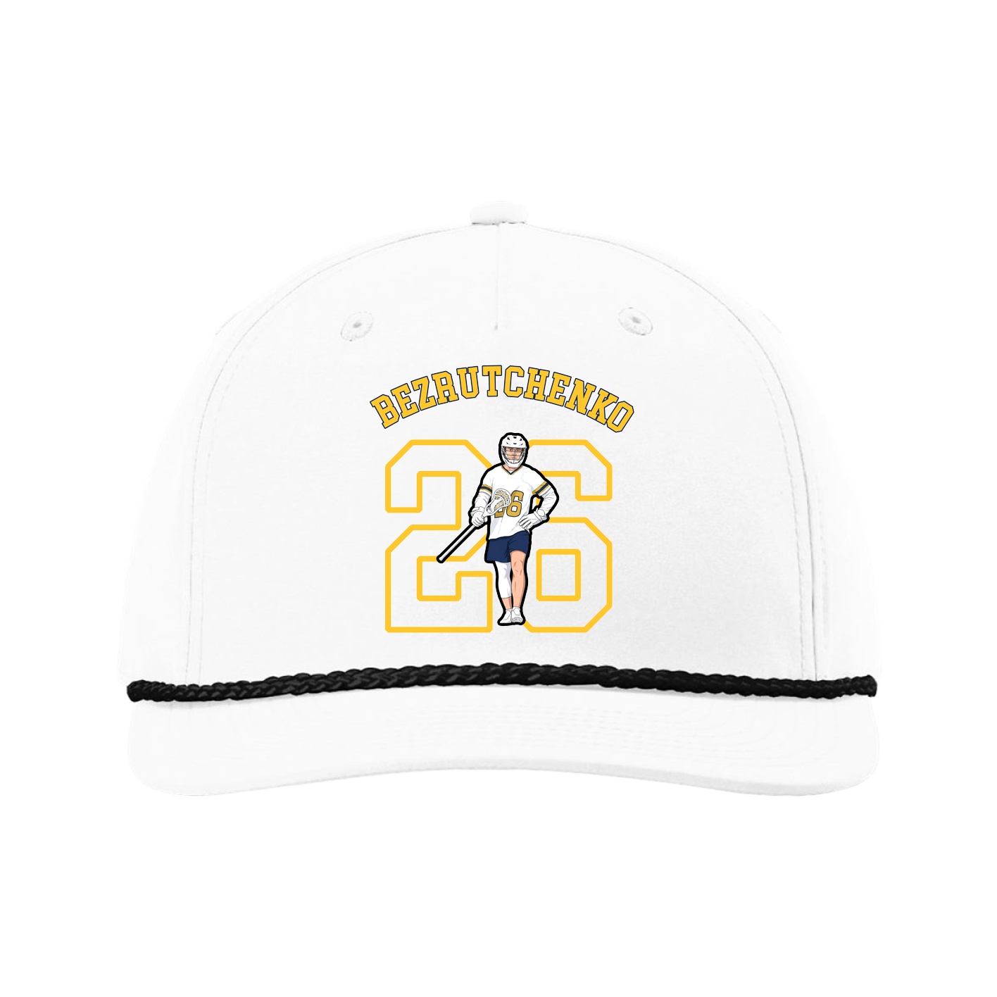 Five-Panel Classic Rope Cap — Shirsey Arch in White