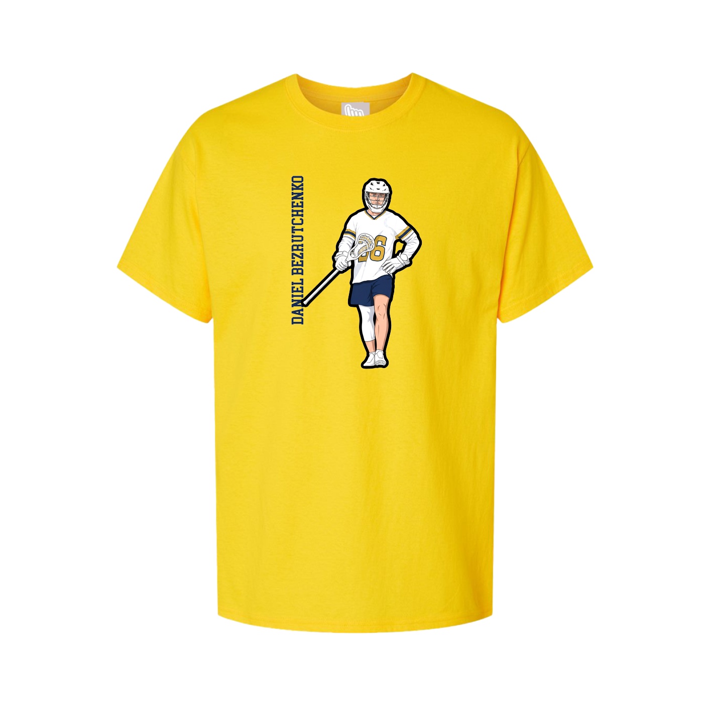 Youth Tee — Name Vertical in Gold