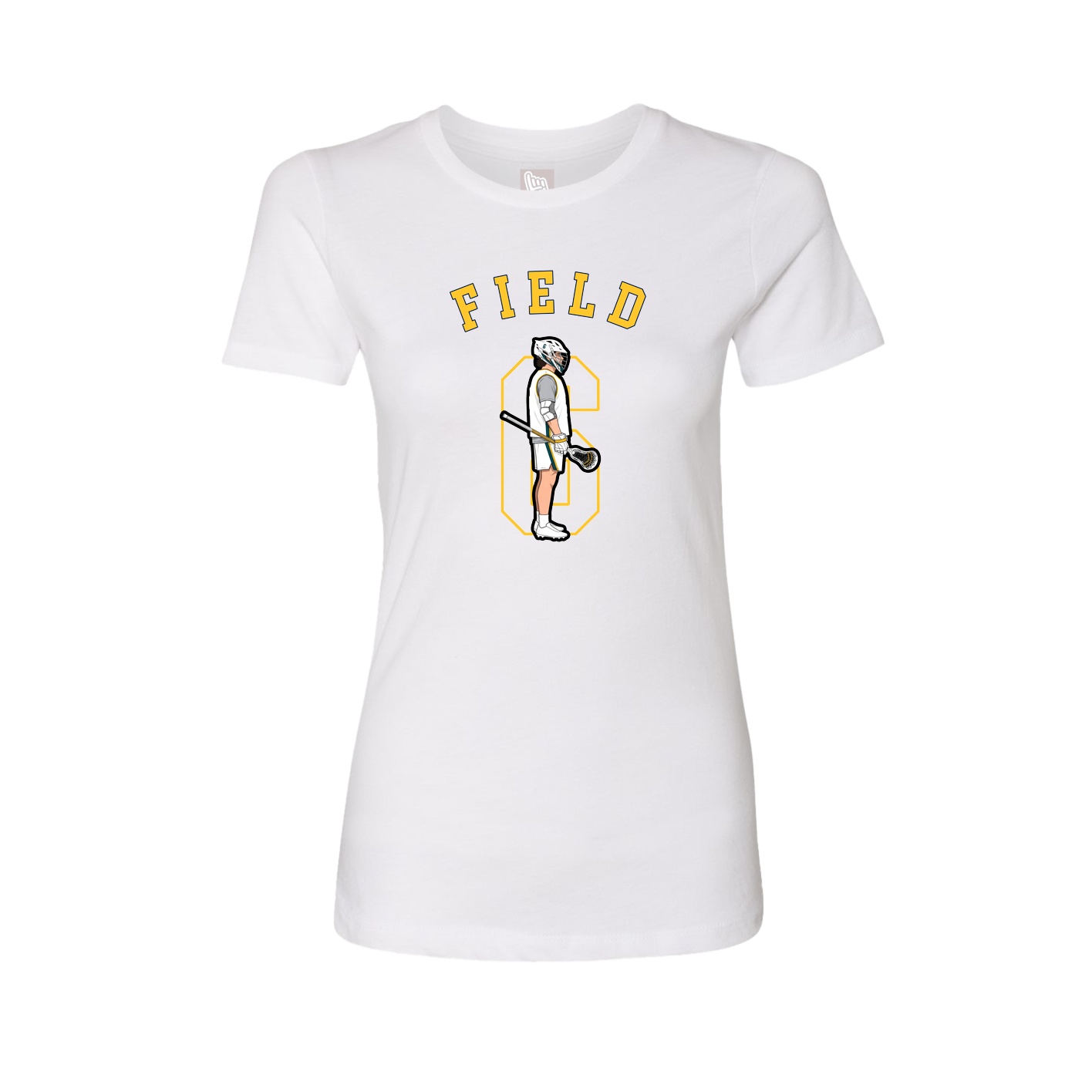 Fitted Women's Tee — Shirsey Arch in White