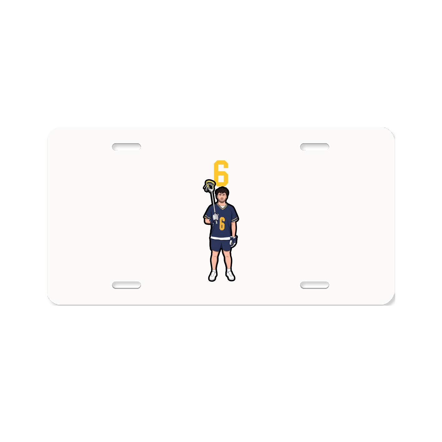 License Plate — Number Top in Classic
