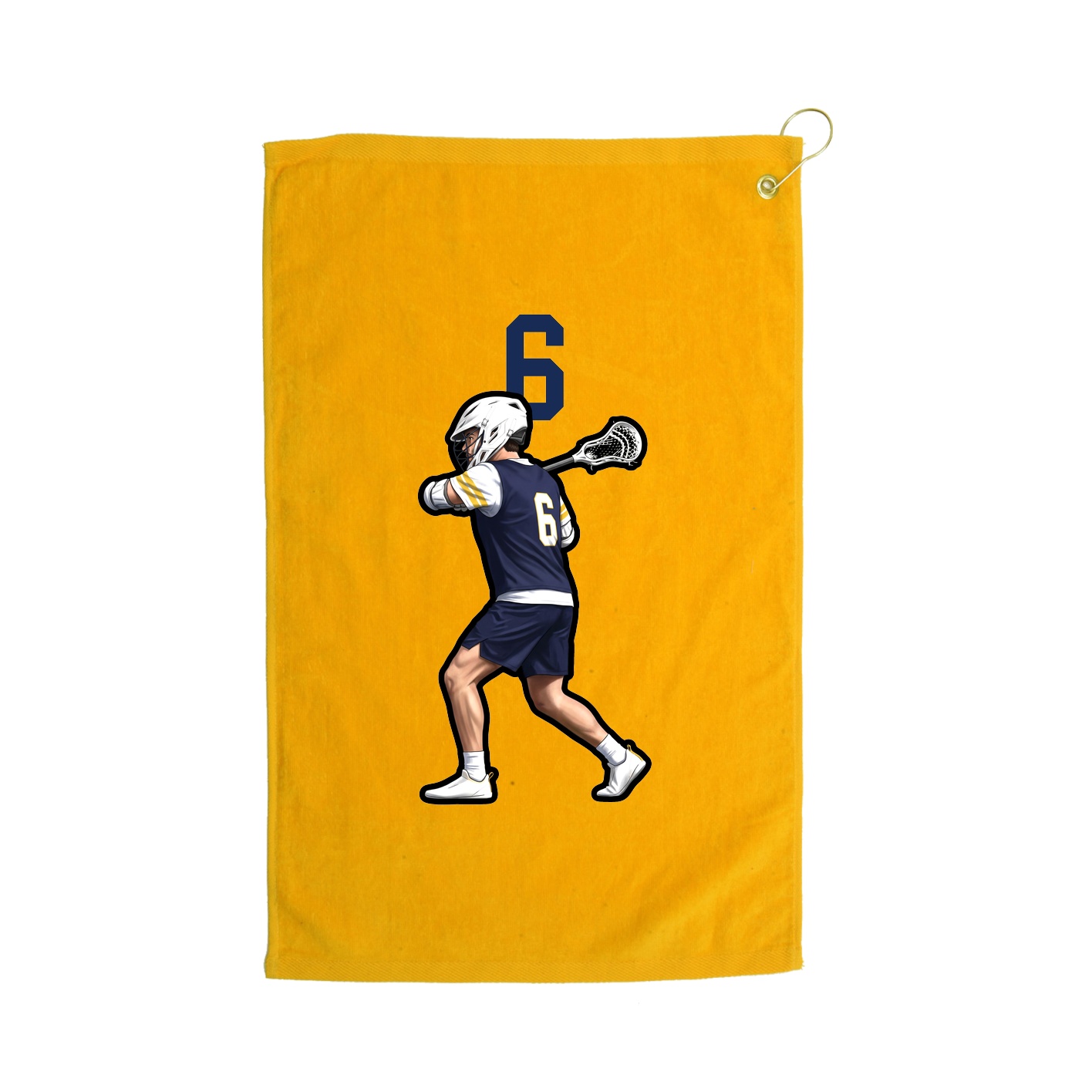 Golf Towel — Number Top in Gold