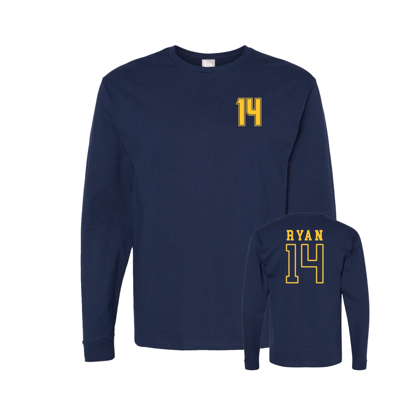 Long Sleeve Tee — Chest Back in Navy