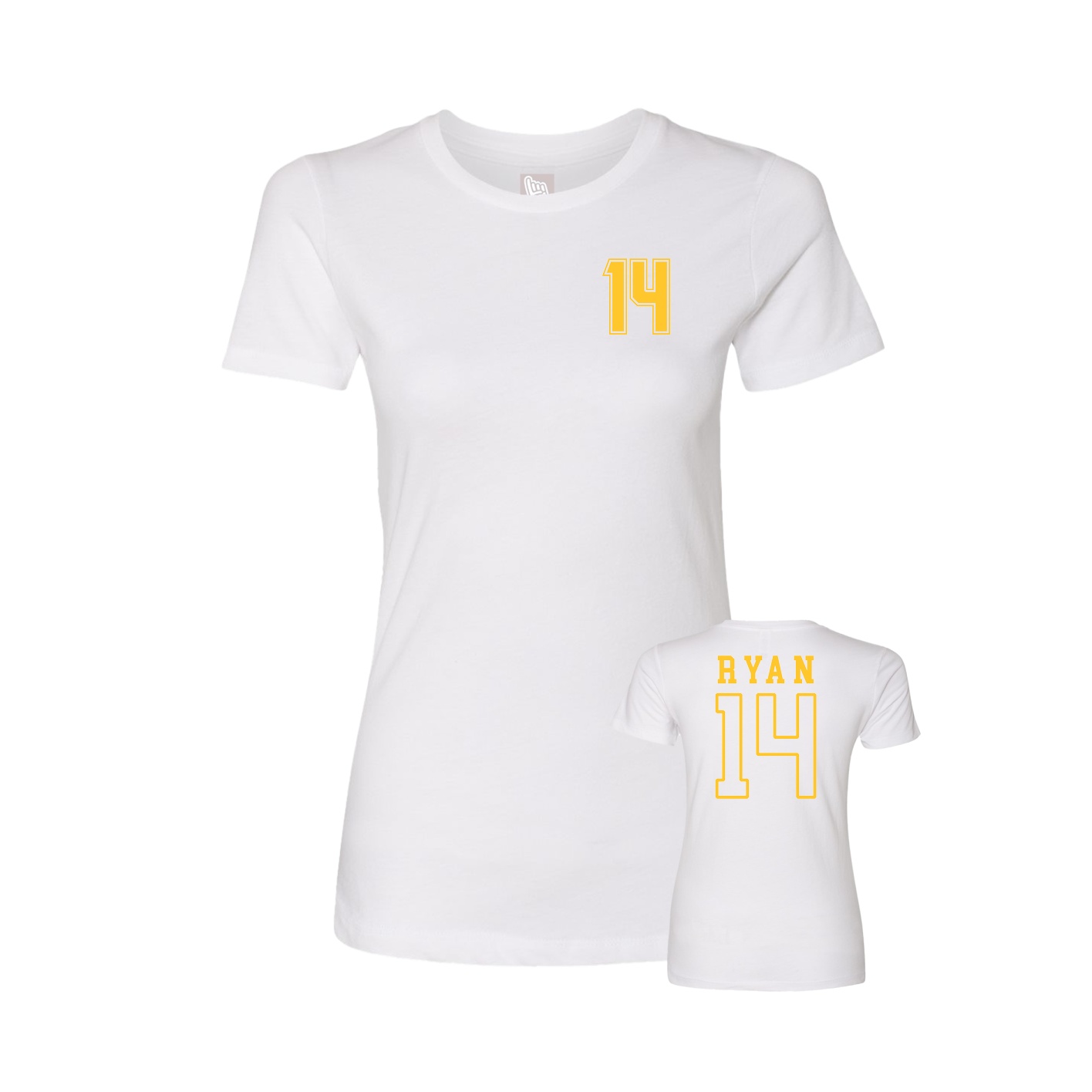 Womens Tee — Chest Back in White