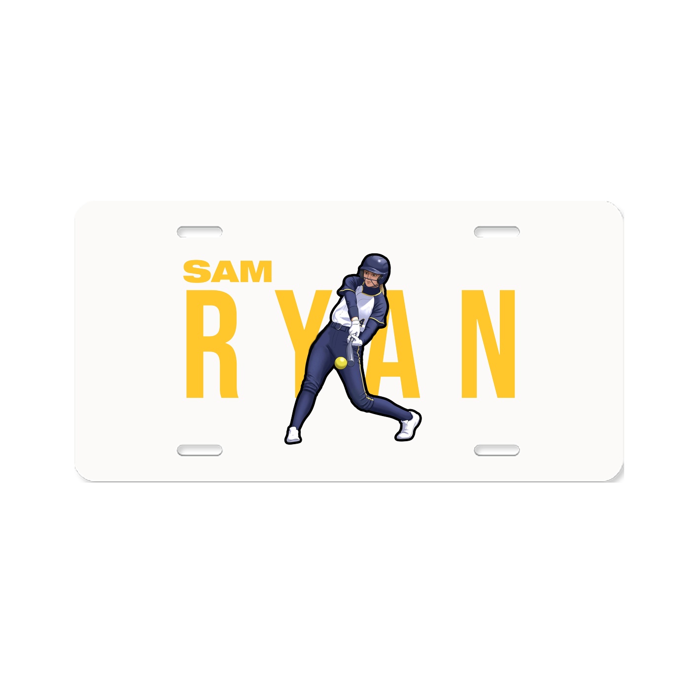 License Plate — Player Name in Classic
