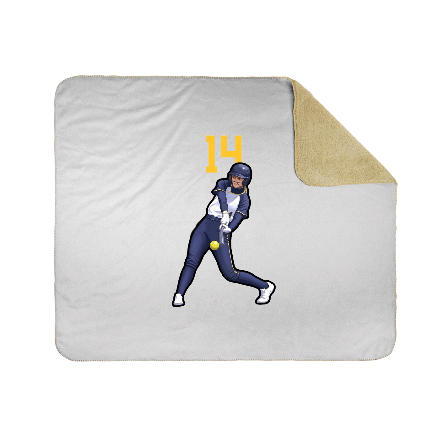 Throw Blanket — Number Top in White