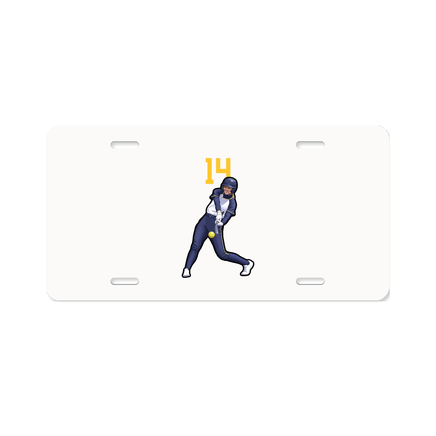 License Plate — Number Top in Classic