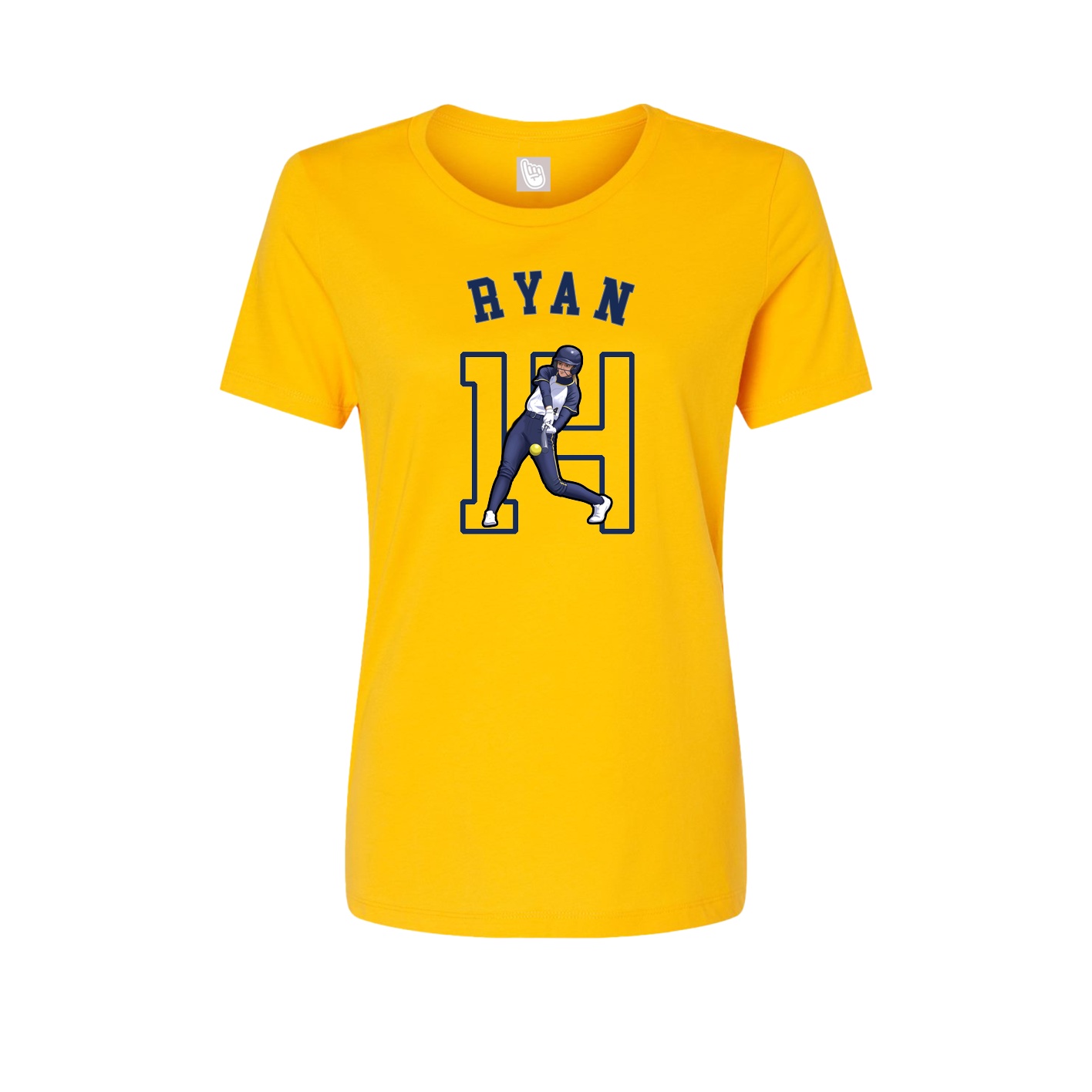 Fitted Women's Tee — Shirsey Arch in Gold