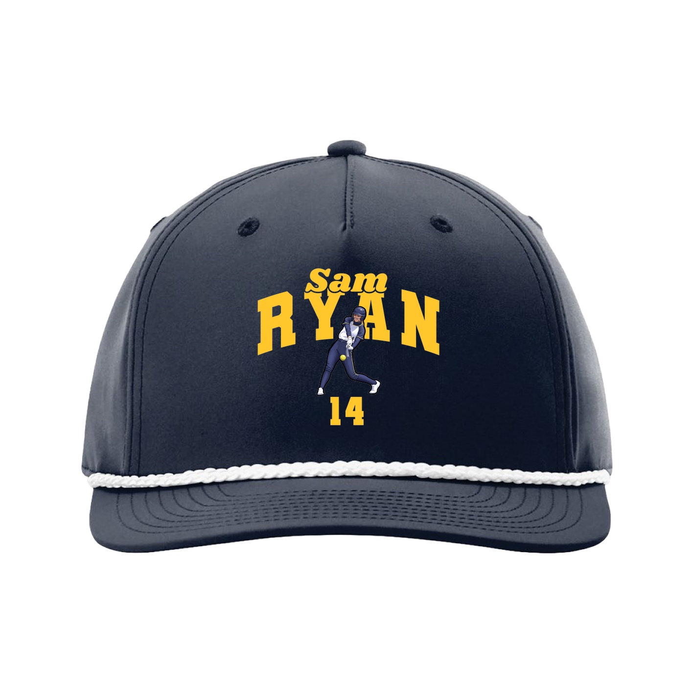Five-Panel Classic Rope Cap — Signature Arch in Navy