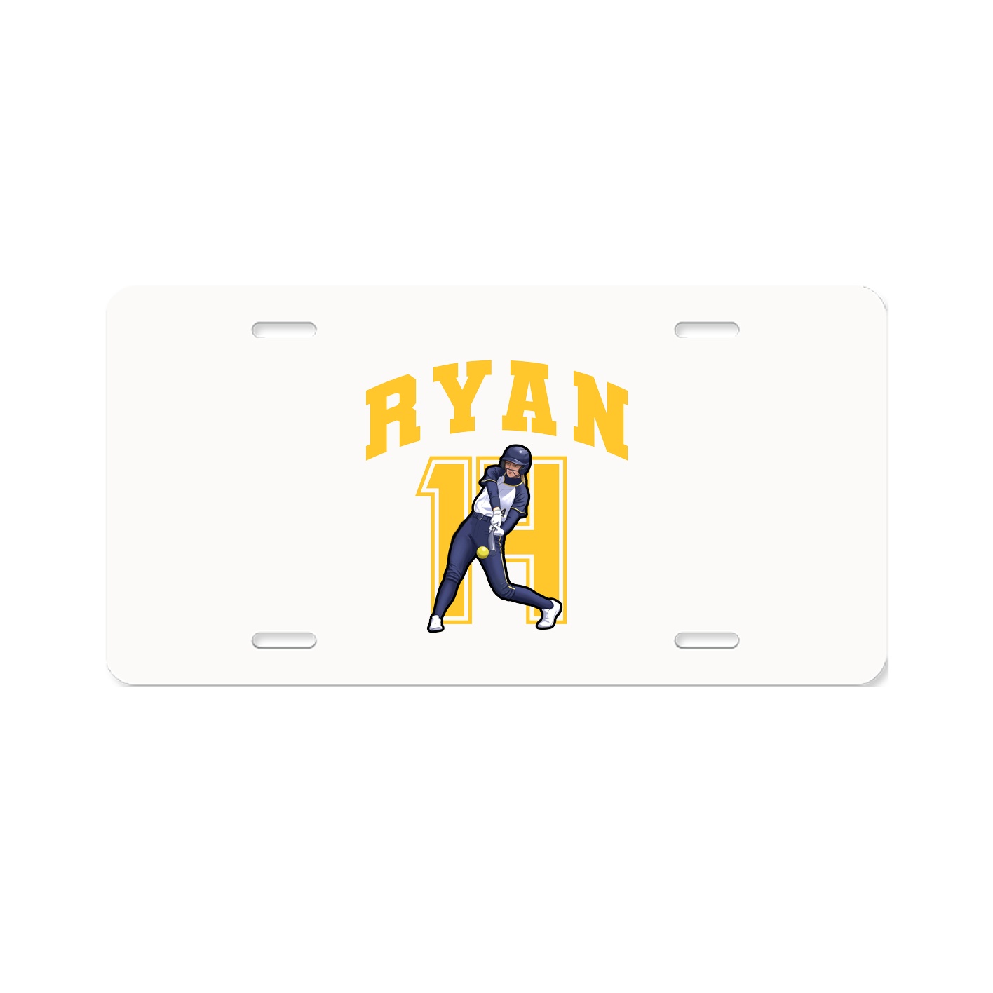 License Plate — Number in Classic