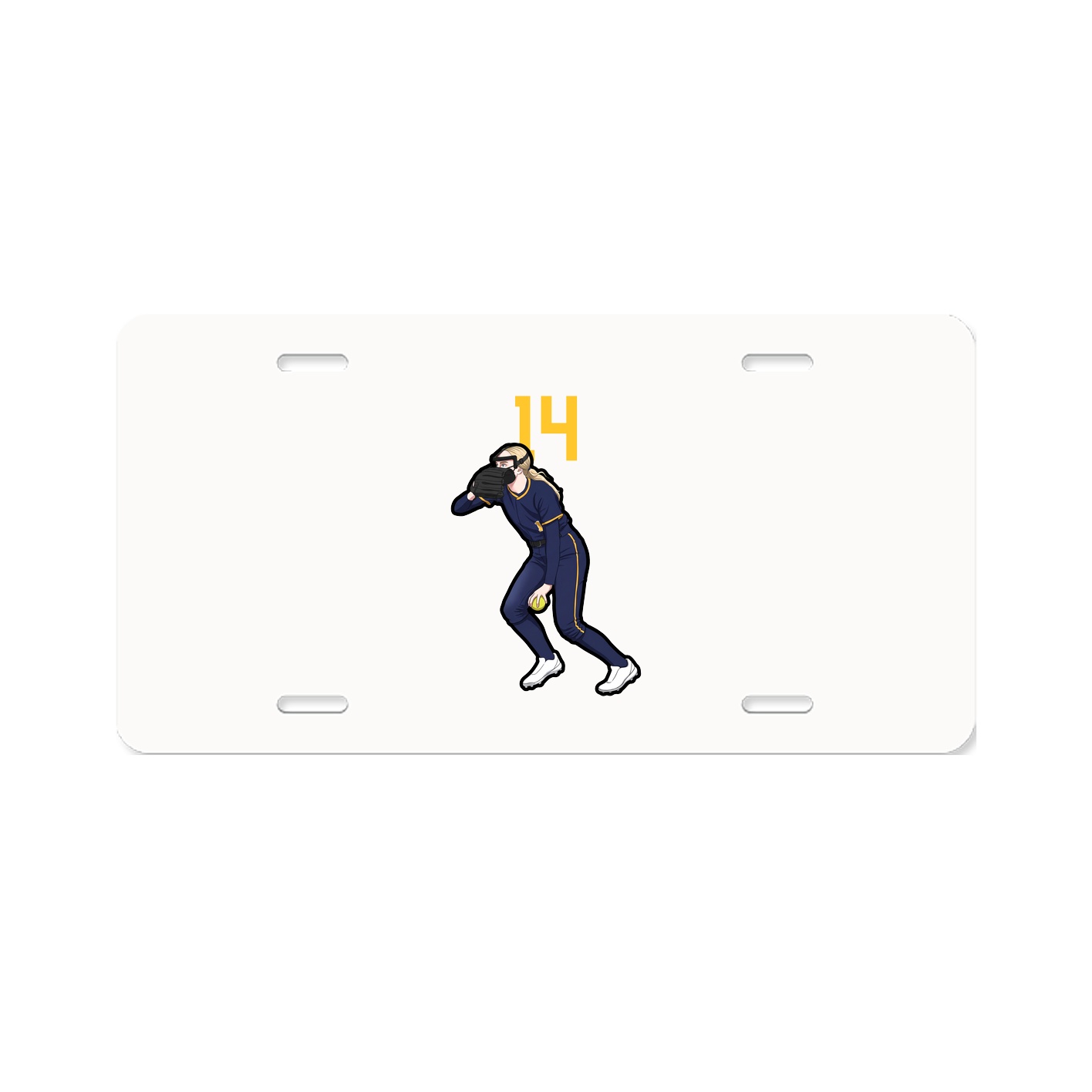 License Plate — Number Top in Classic