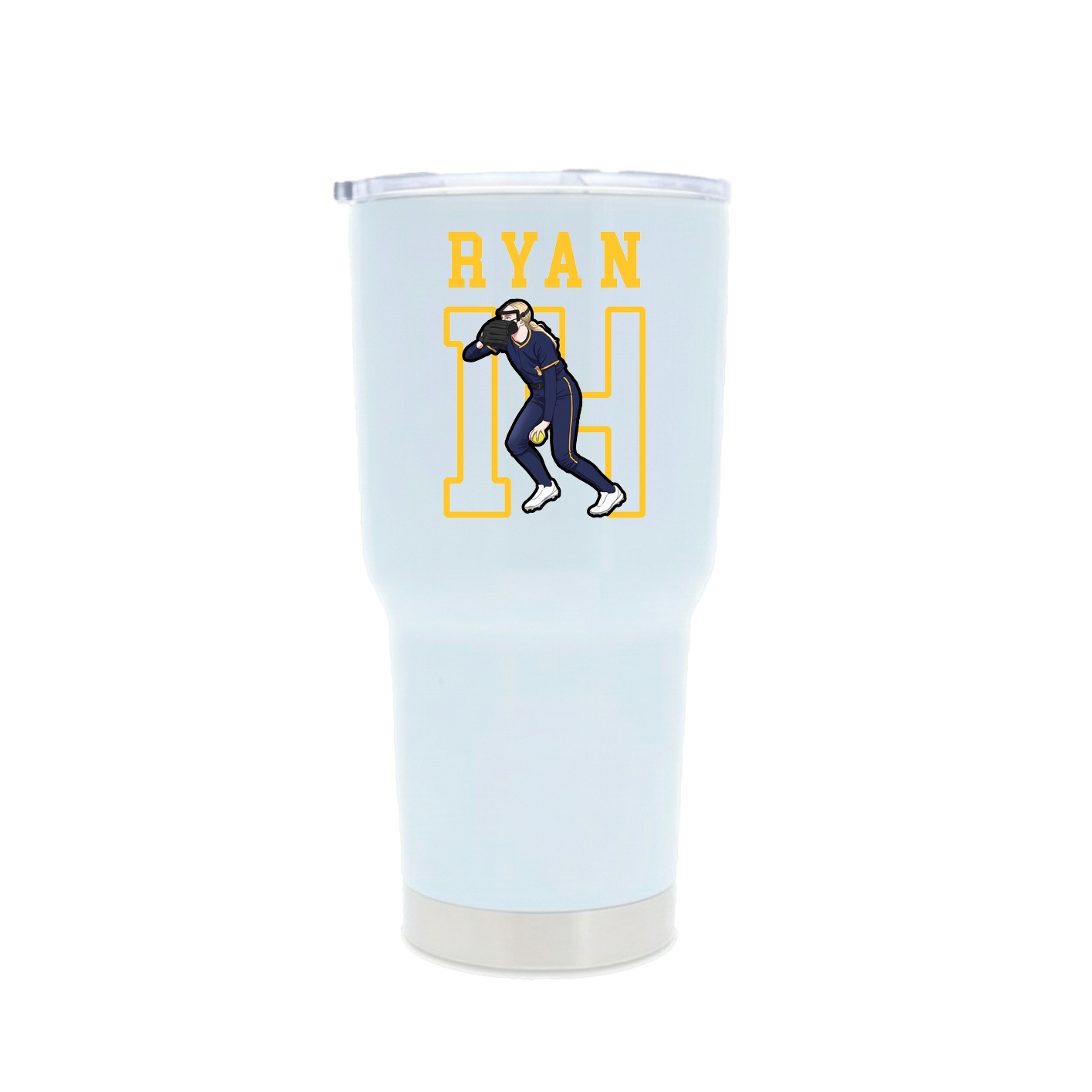 30oz Stainless Steel Tumbler — Shirsey in White