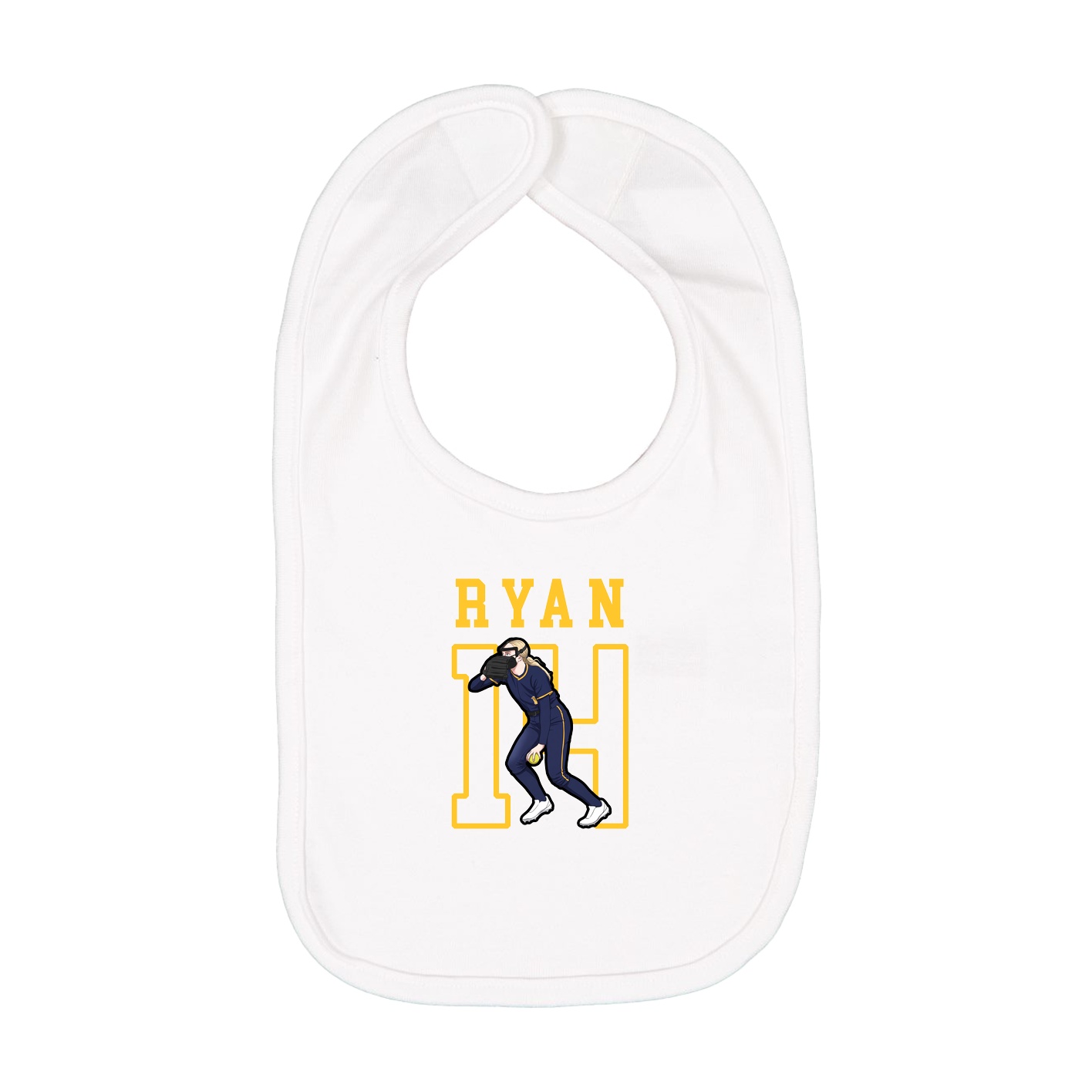 Infant Bib — Shirsey in White