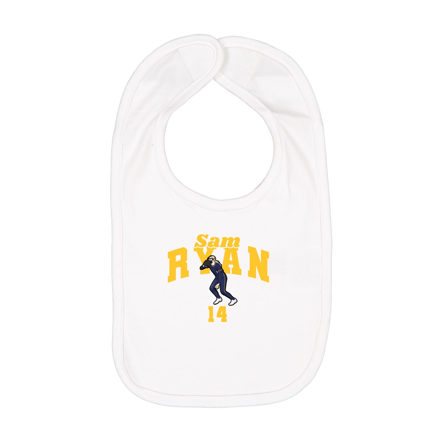 Infant Bib — Signature Arch in White