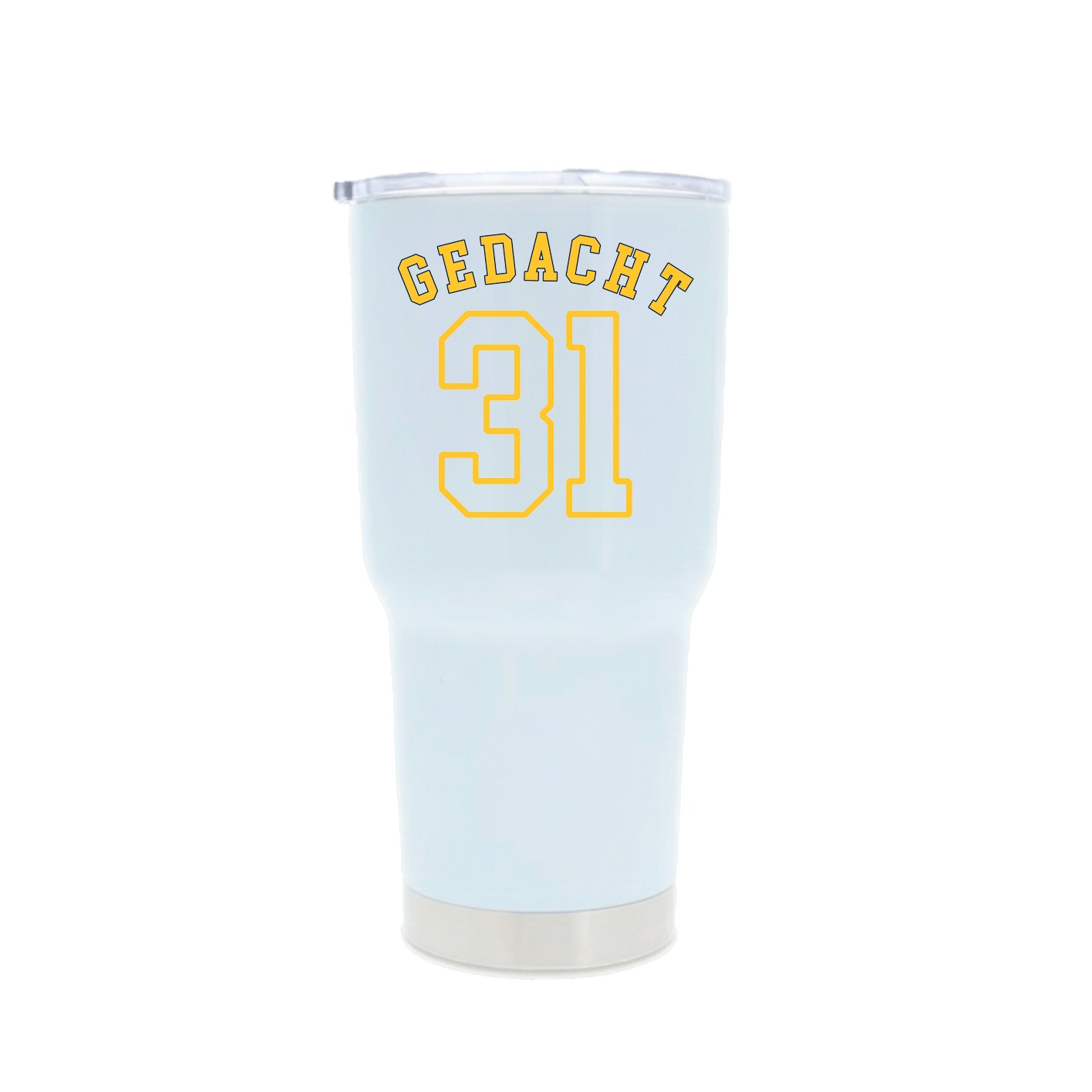 30oz Stainless Steel Tumbler — Shirsey Arch in White