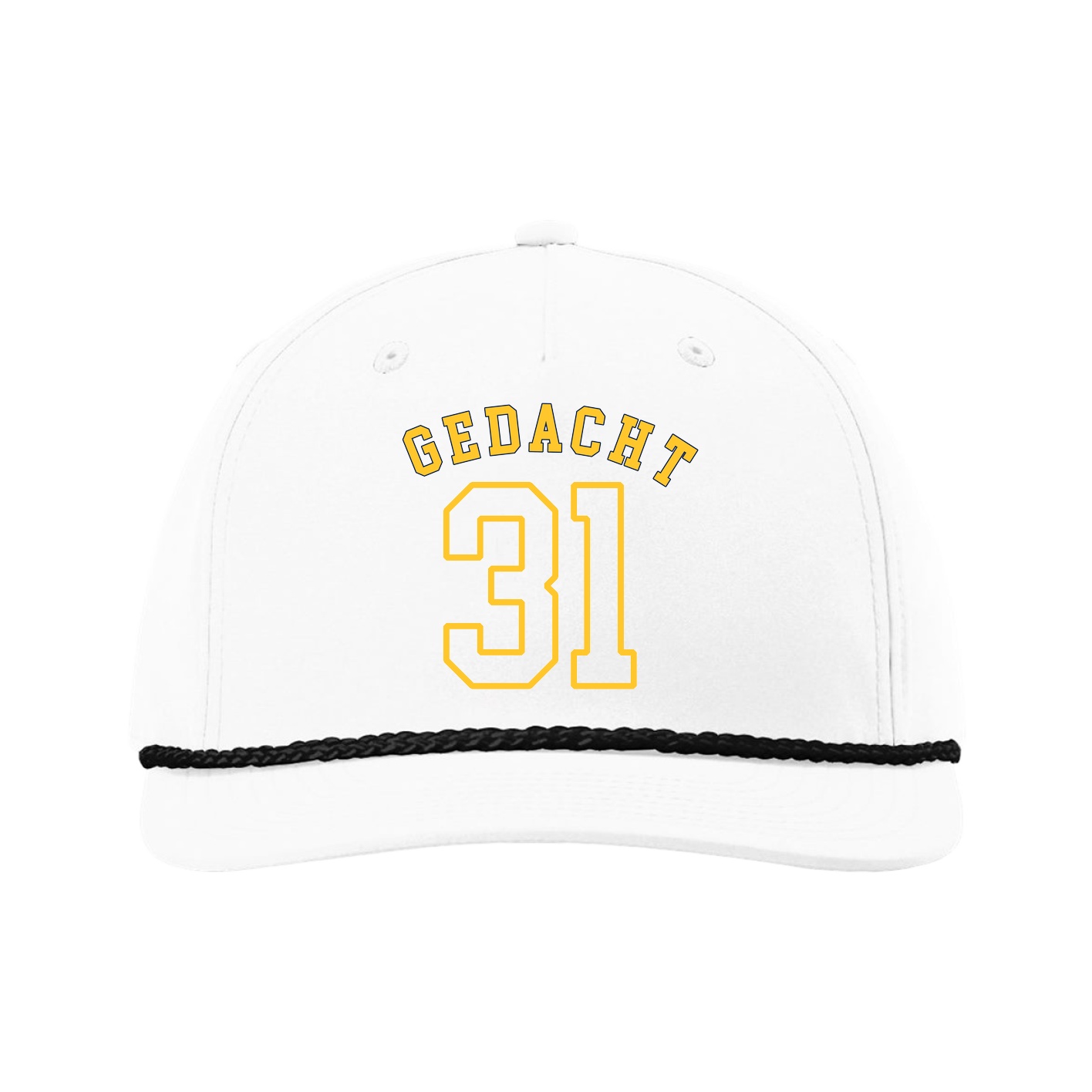 Five-Panel Classic Rope Cap — Shirsey Arch in White