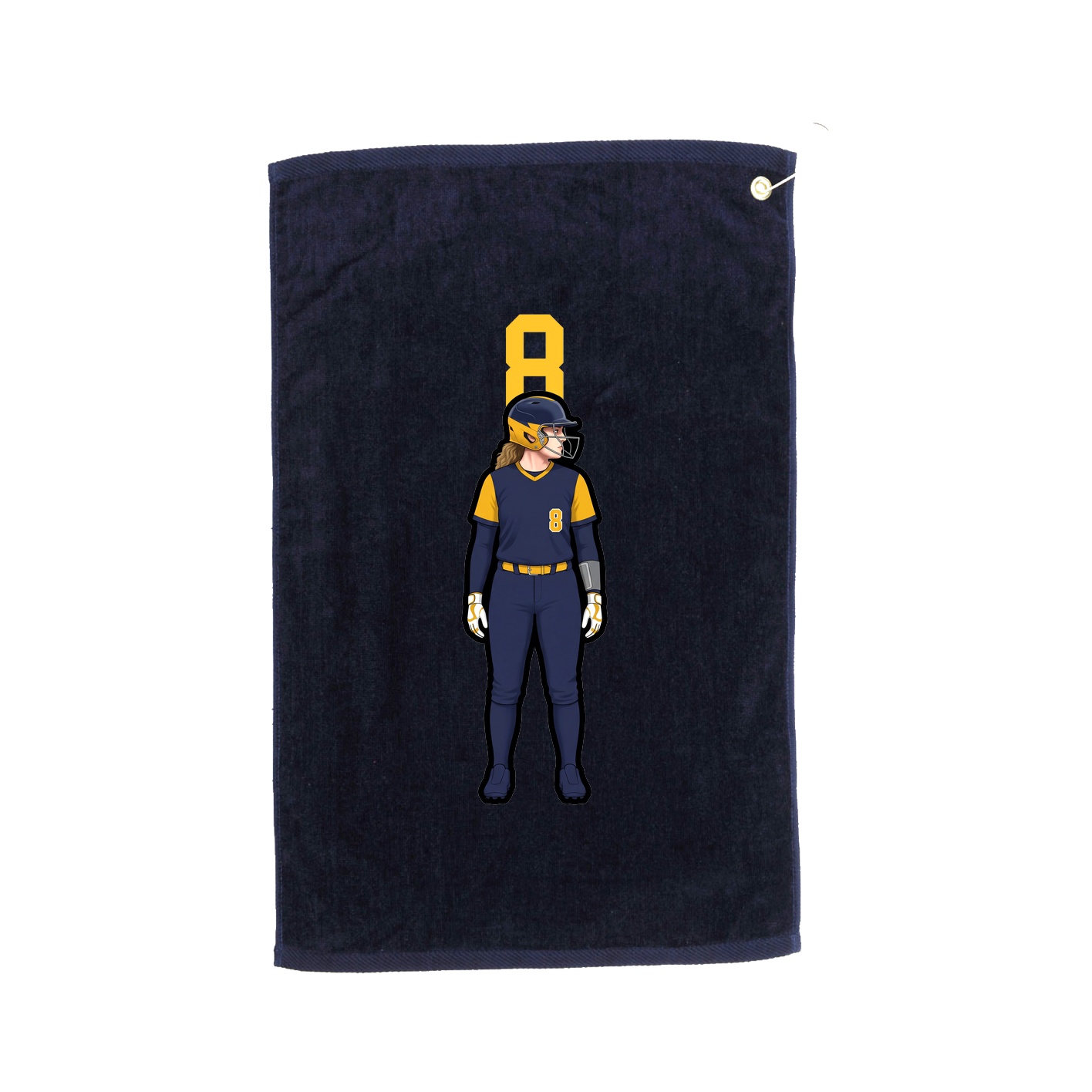 Golf Towel — Number Top in Navy