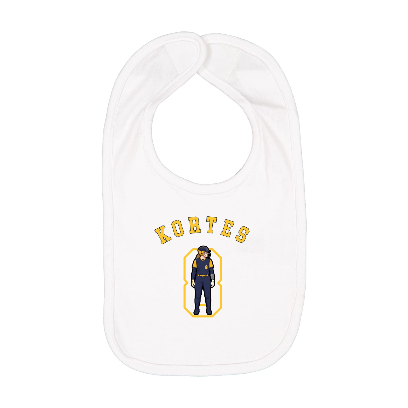 Infant Bib — Shirsey Arch in White