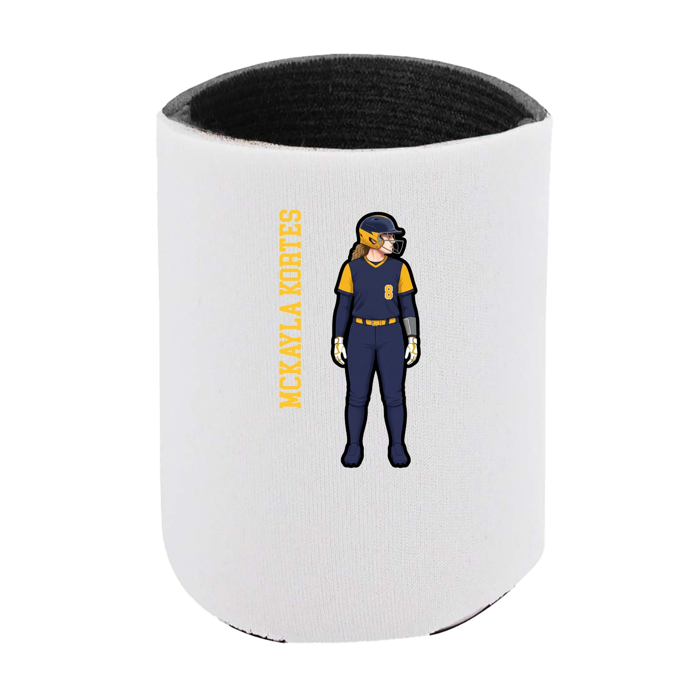 Can Holder — Name Vertical in White
