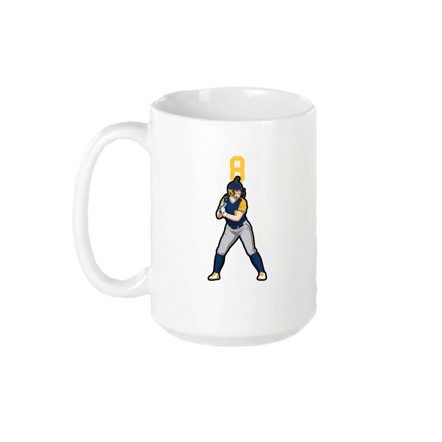 15oz Coffee Mug — Number Top in White