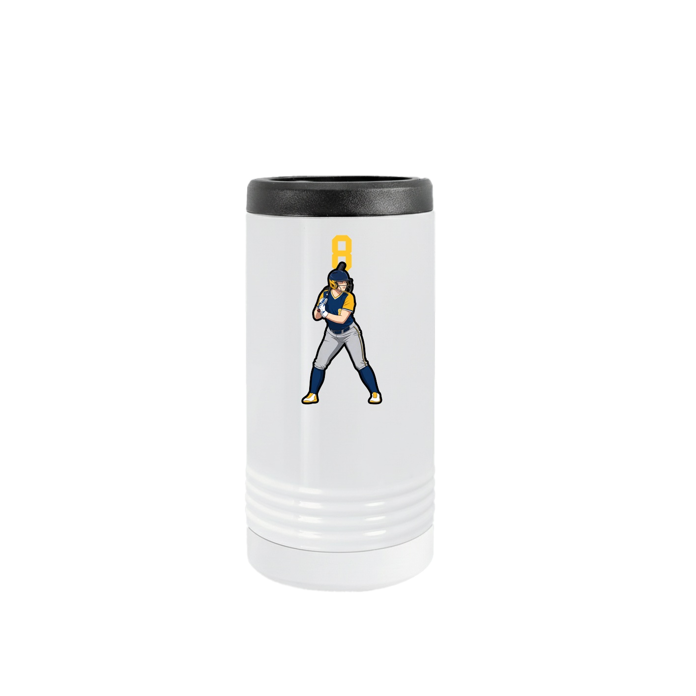 Slim Beverage Holder — Number Top in White