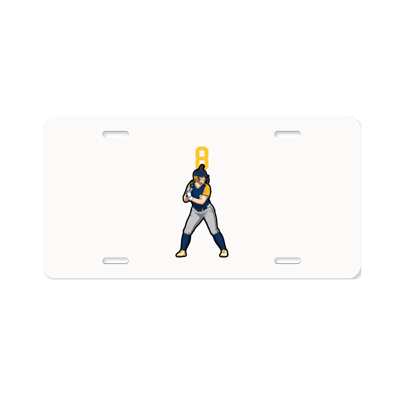 License Plate — Number Top in Classic