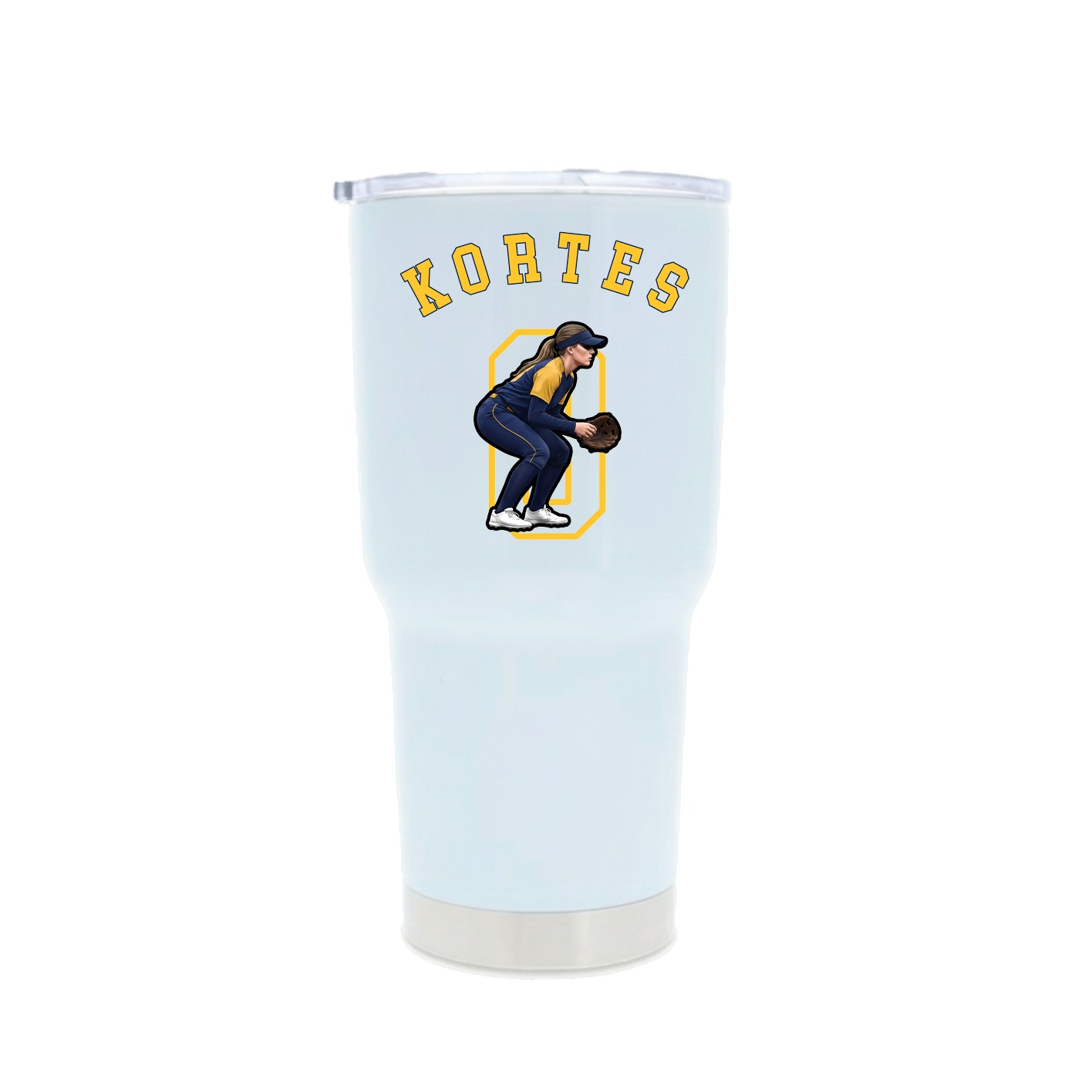 30oz Stainless Steel Tumbler — Shirsey Arch in White