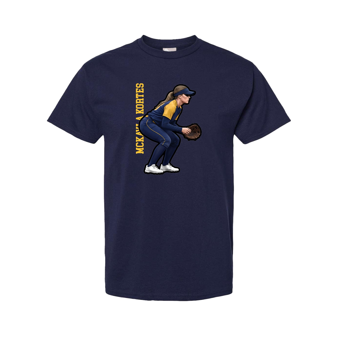 Tee — Name Vertical in Navy