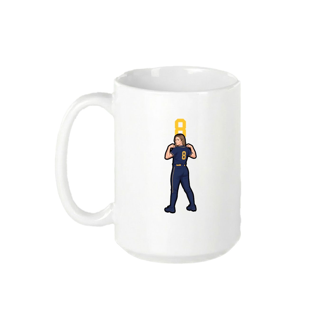 15oz Coffee Mug — Number Top in White