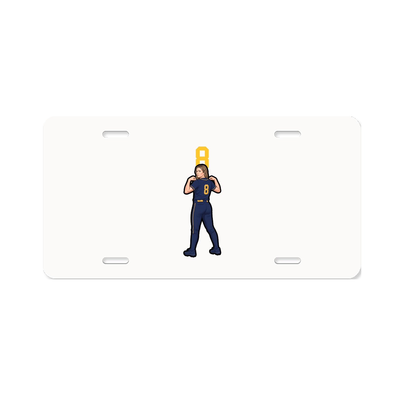License Plate — Number Top in Classic