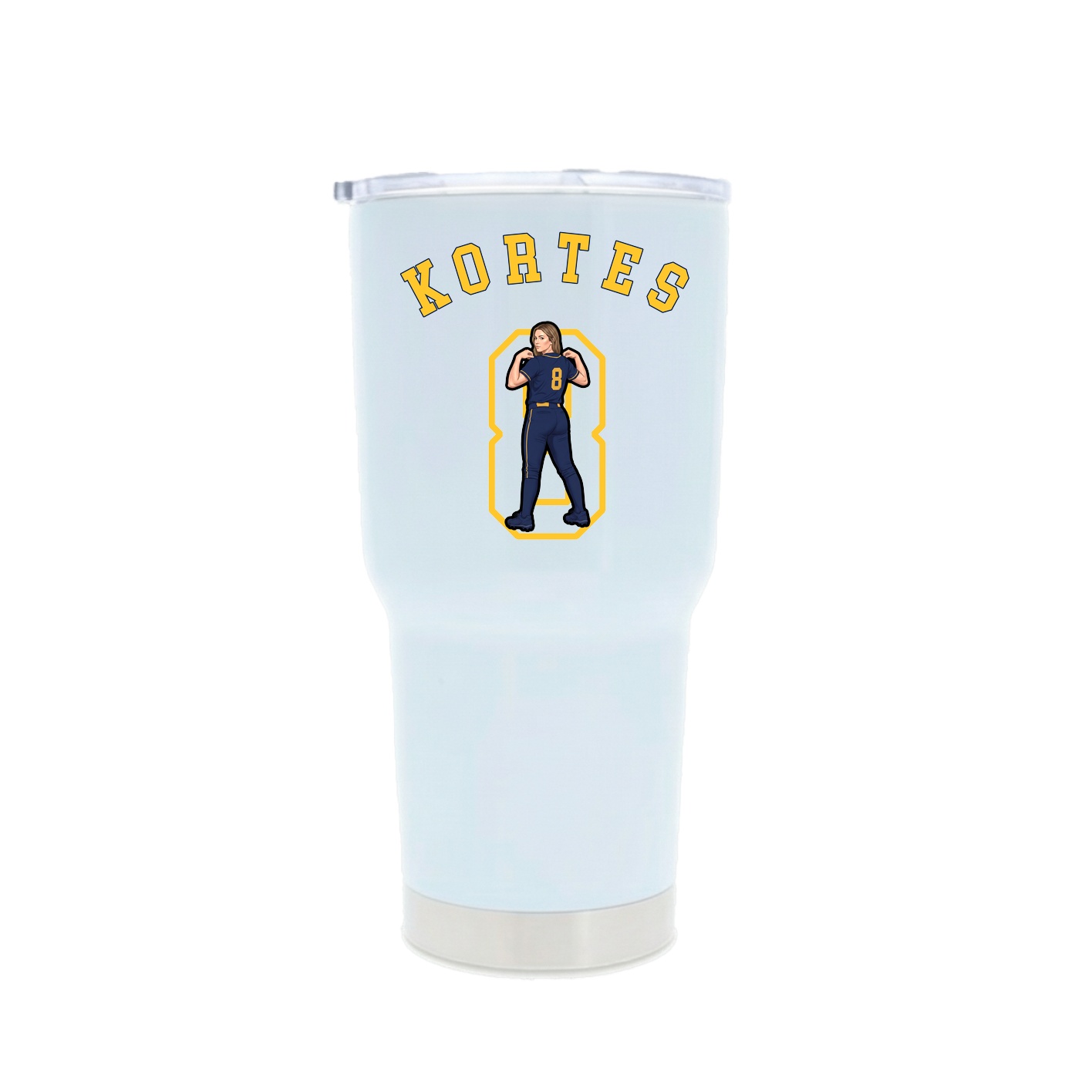 30oz Stainless Steel Tumbler — Shirsey Arch in White