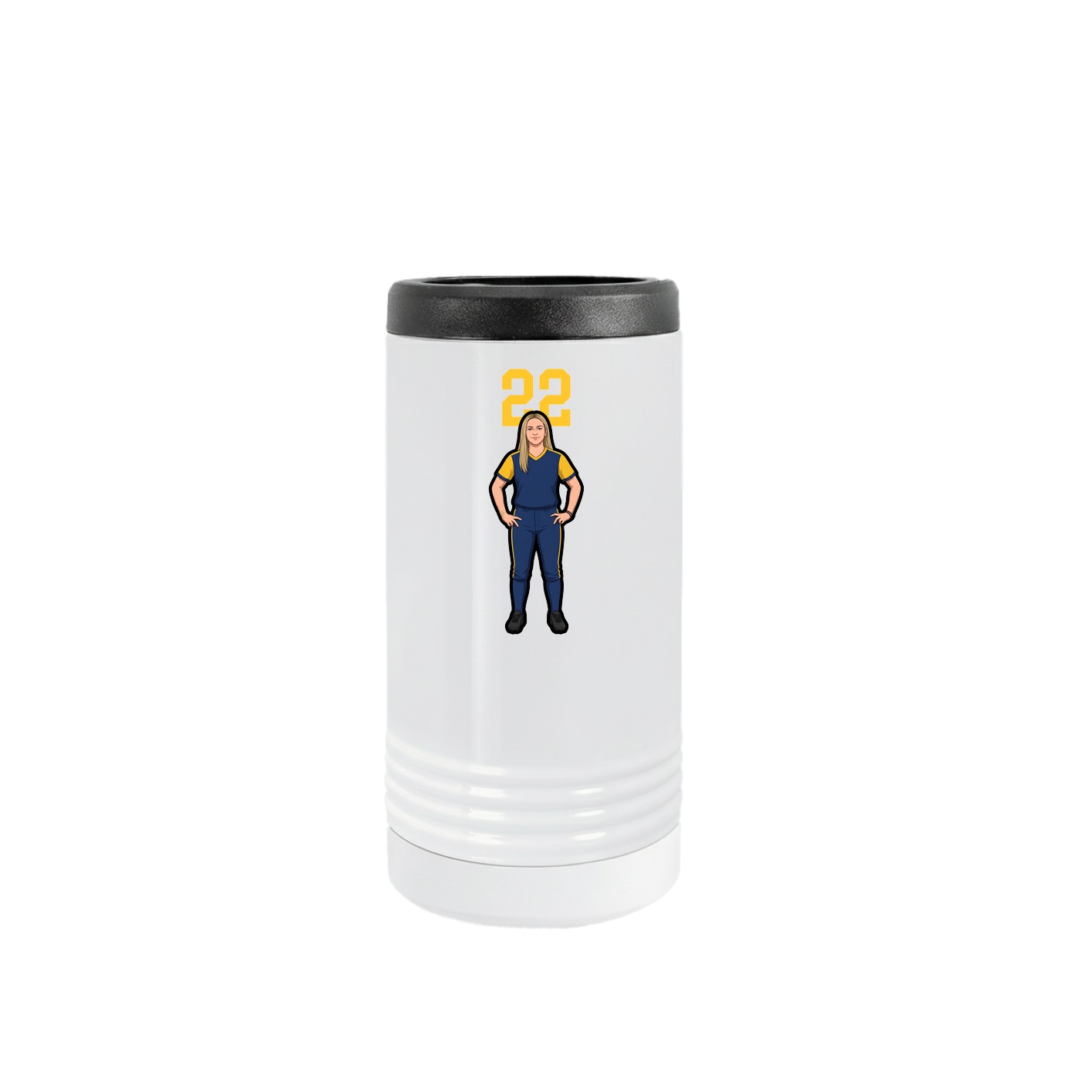 Slim Beverage Holder — Number Top in White