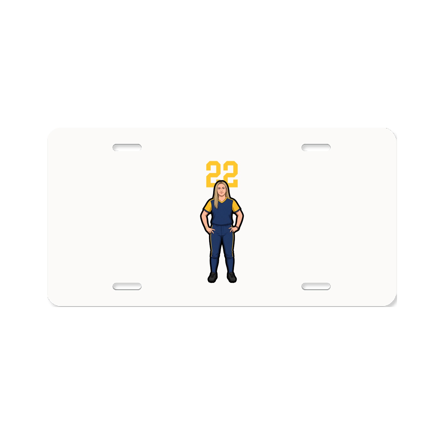License Plate — Number Top in Classic