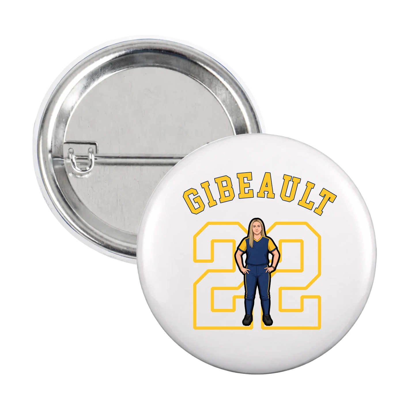 Game Day Button — Shirsey Arch in White