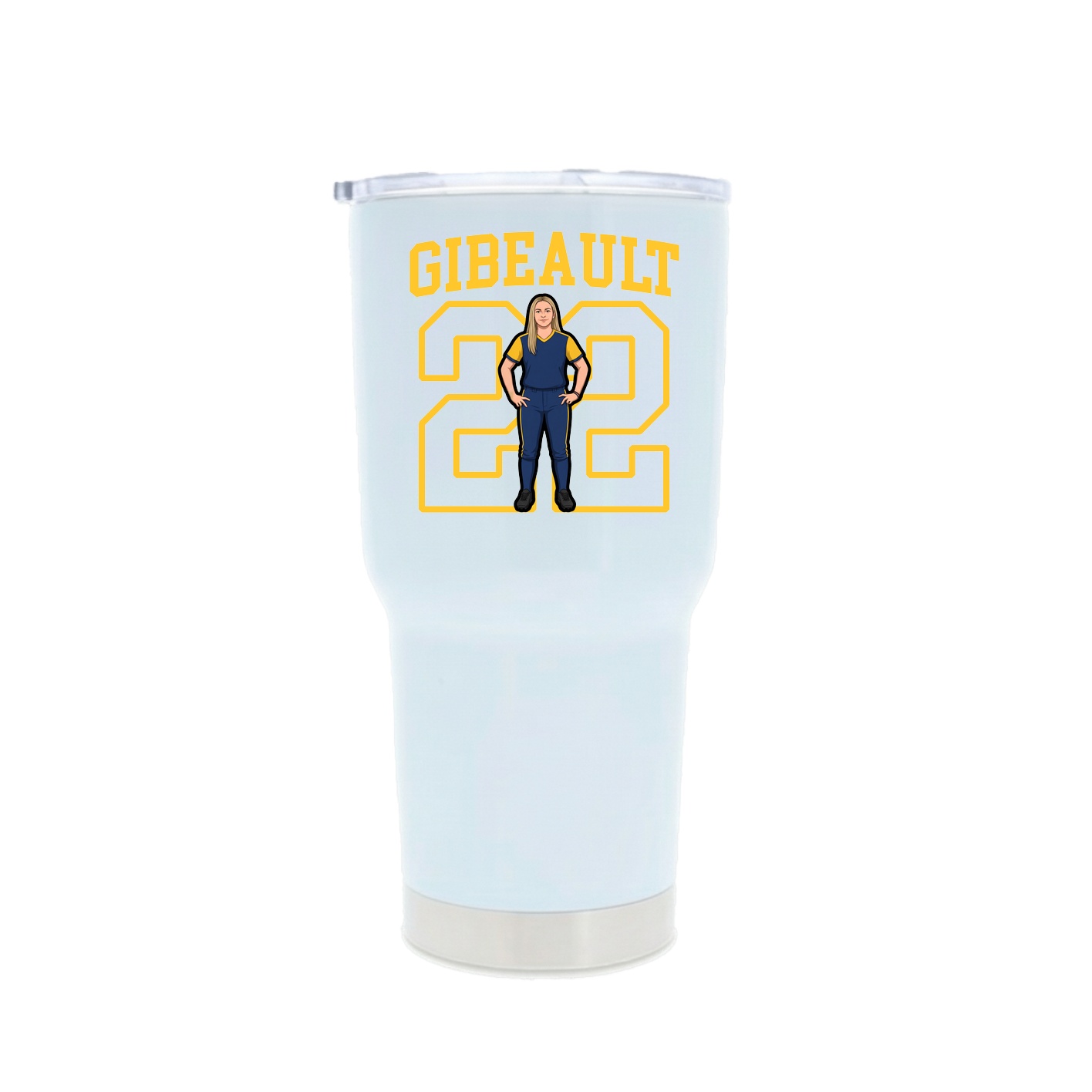 30oz Stainless Steel Tumbler — Shirsey in White