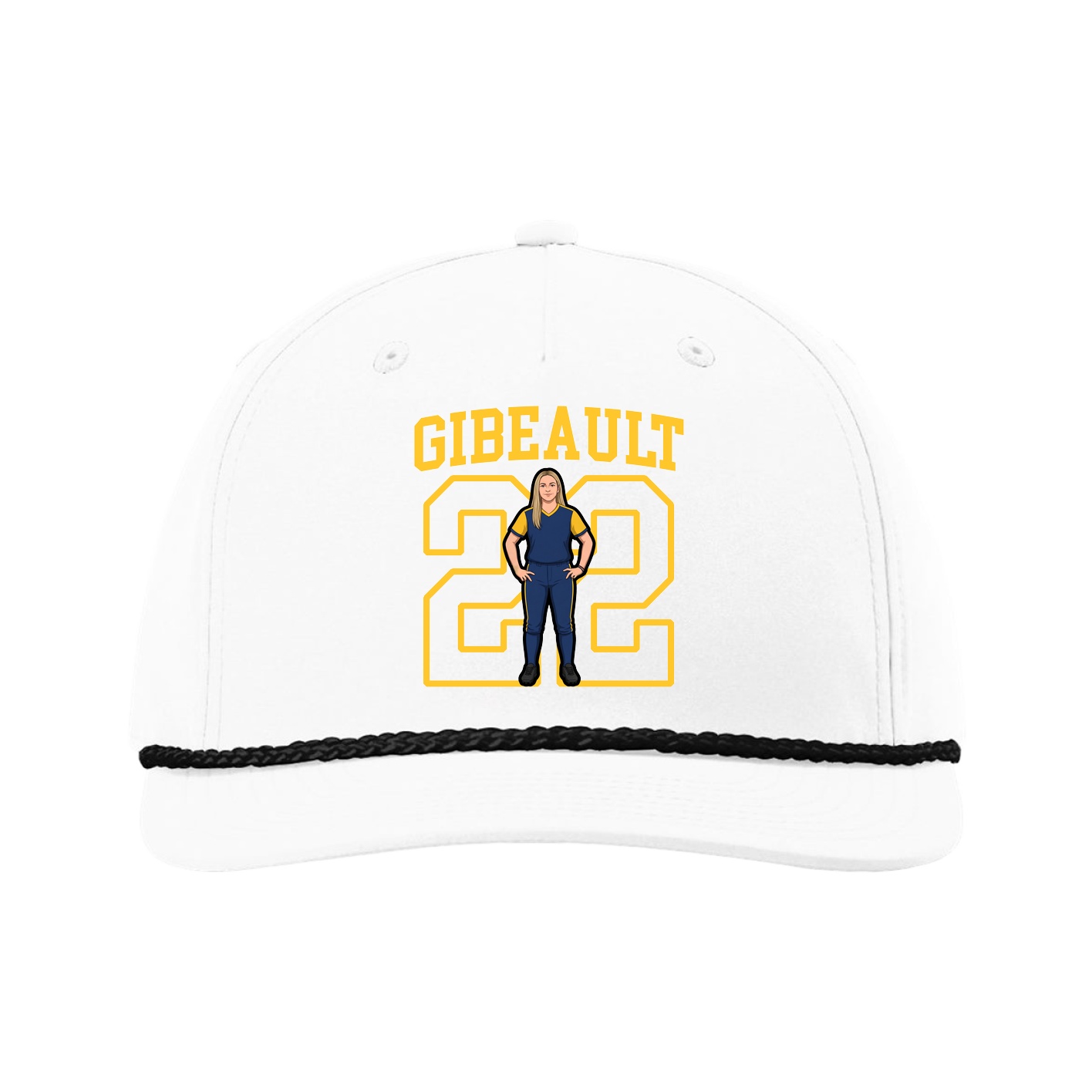 Five-Panel Classic Rope Cap — Shirsey in White