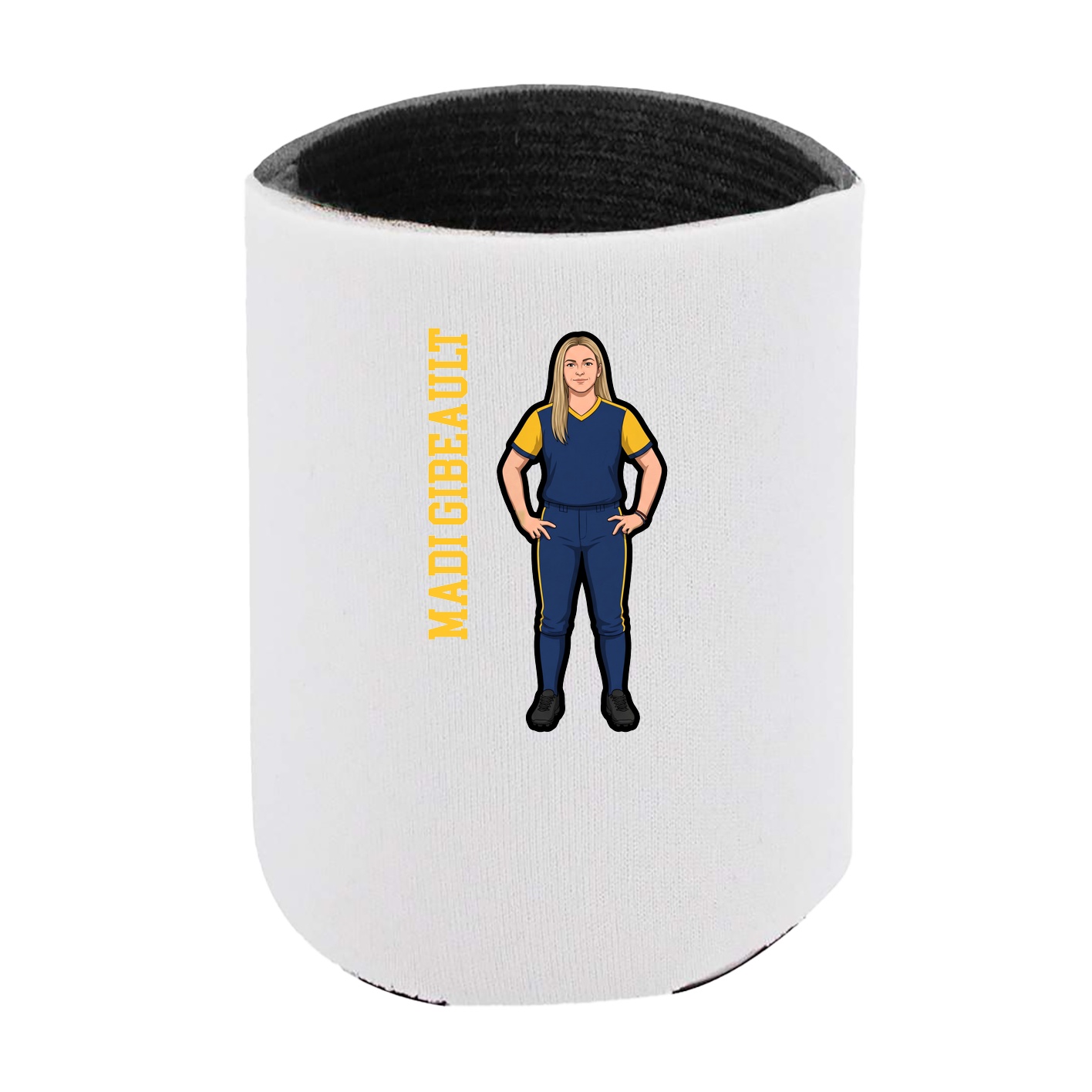 Can Holder — Name Vertical in White