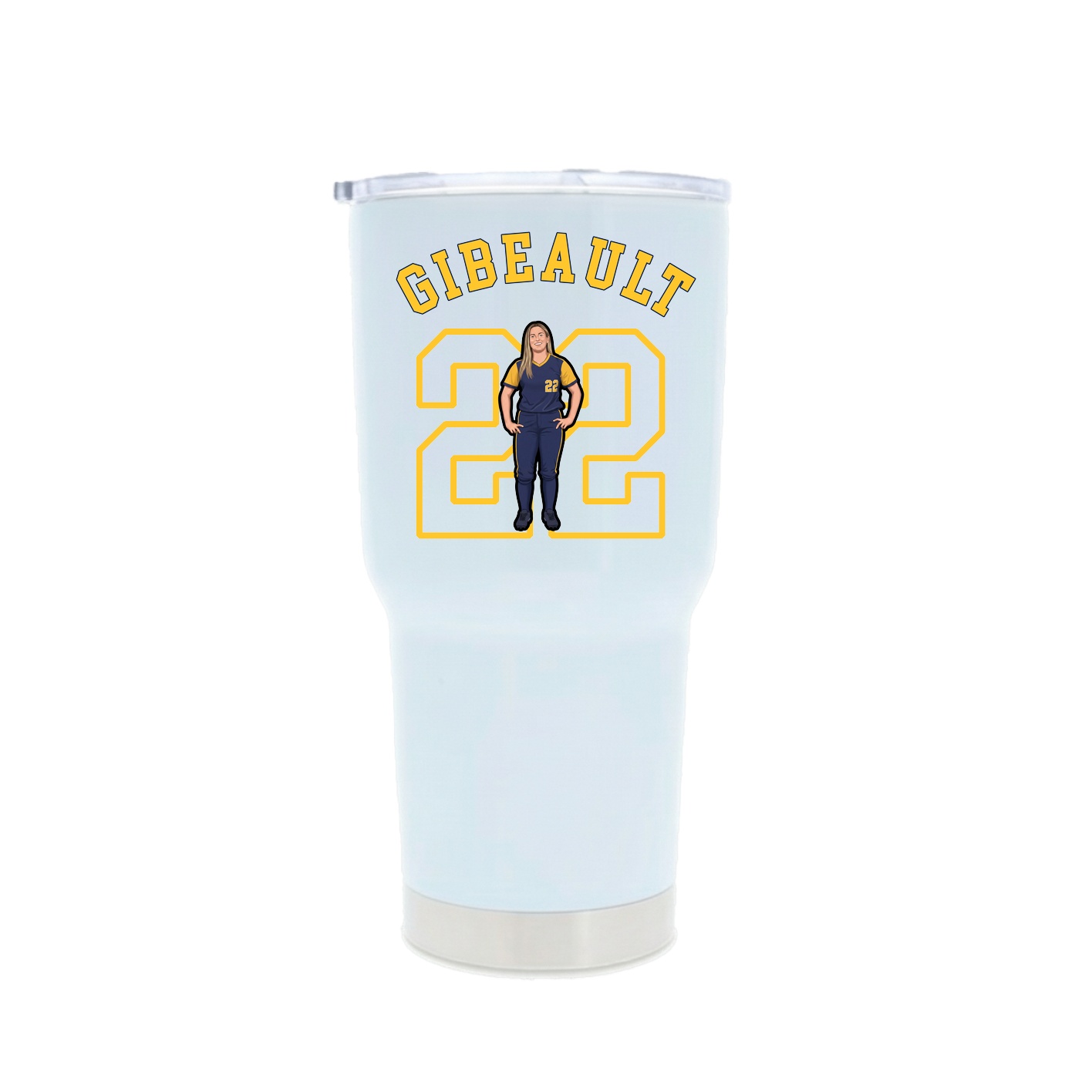 30oz Stainless Steel Tumbler — Shirsey Arch in White