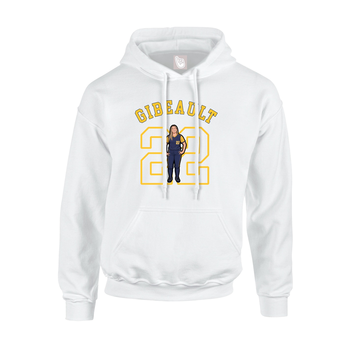 Youth Hoodie — Shirsey Arch in White