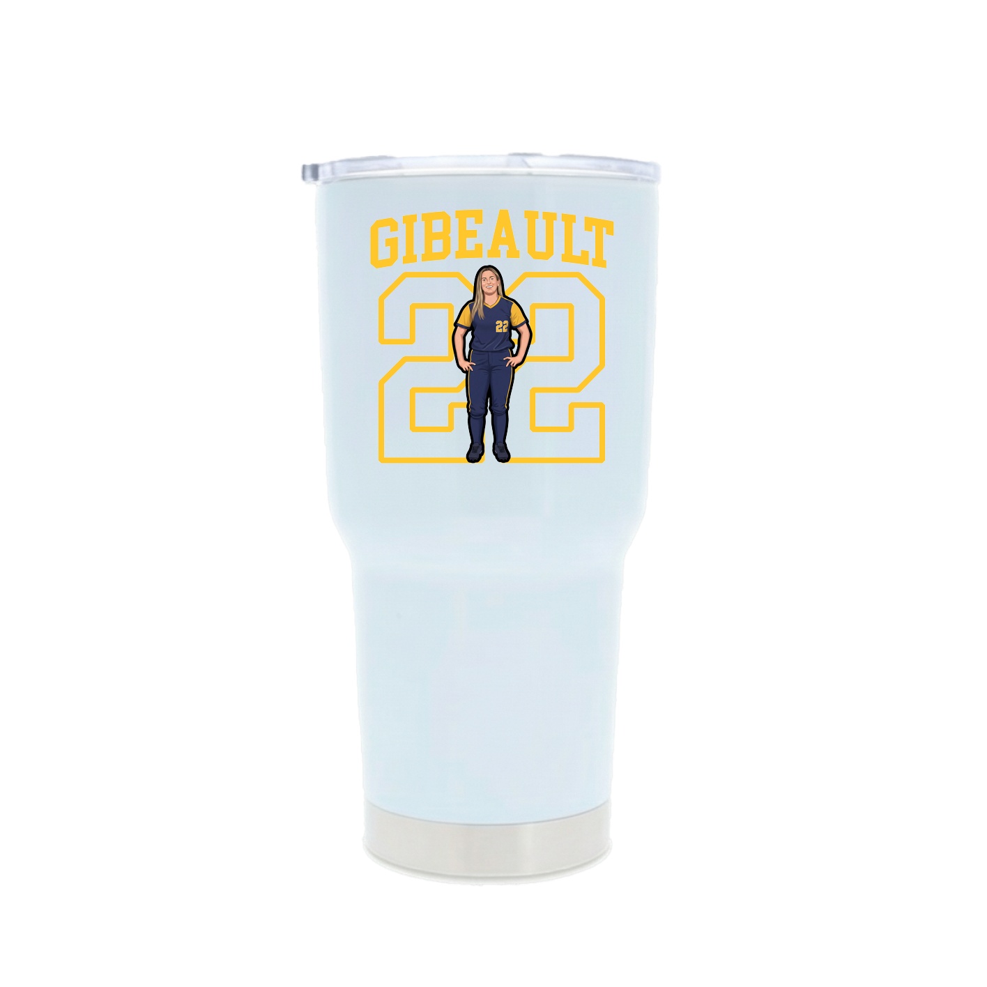 30oz Stainless Steel Tumbler — Shirsey in White