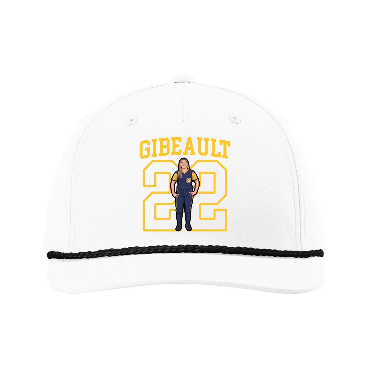 Five-Panel Classic Rope Cap — Shirsey in White