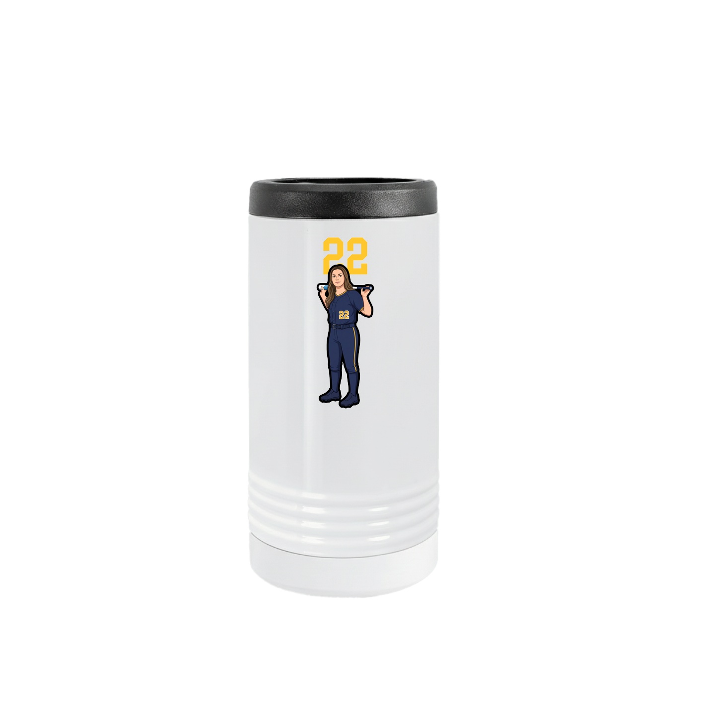 Slim Beverage Holder — Number Top in White