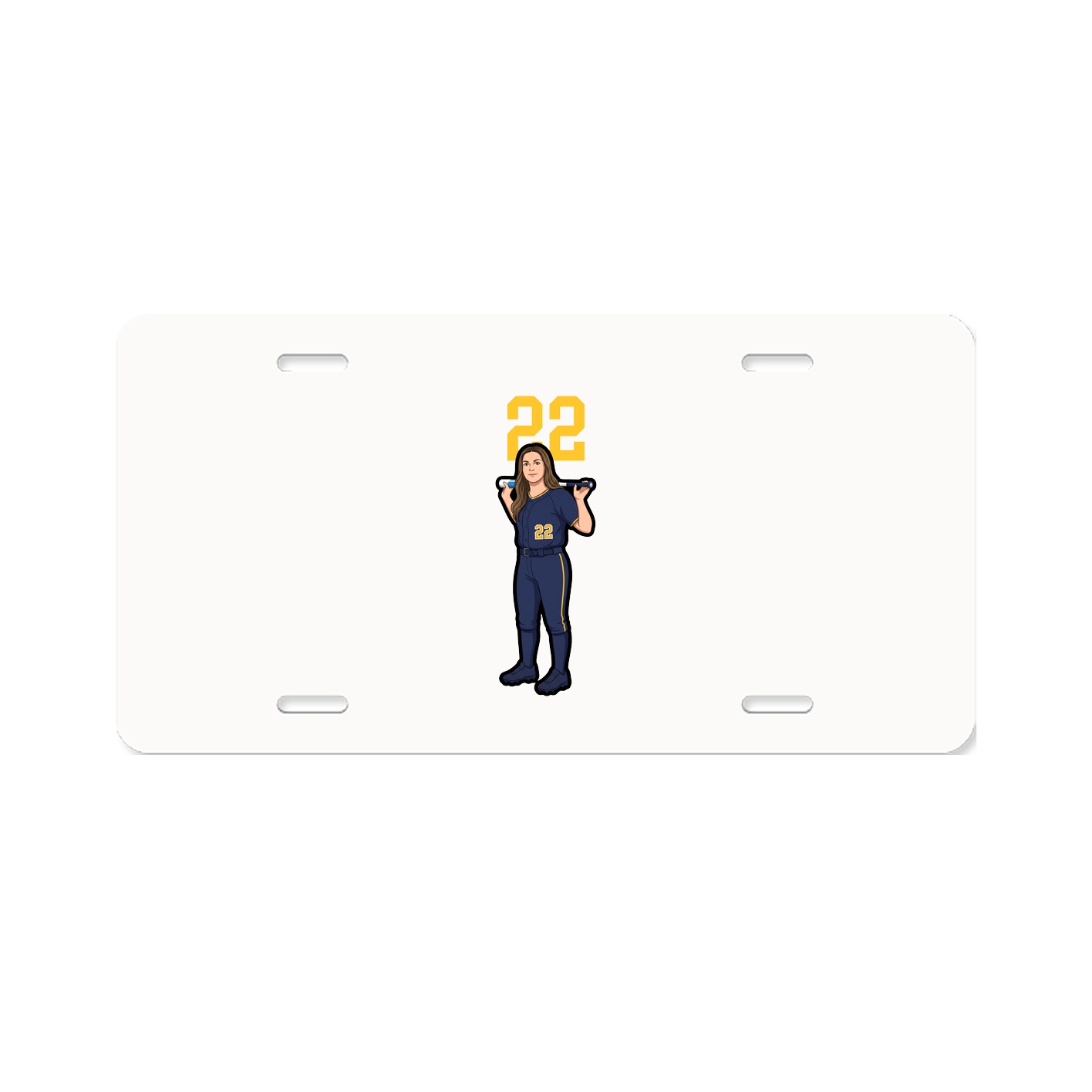 License Plate — Number Top in Classic