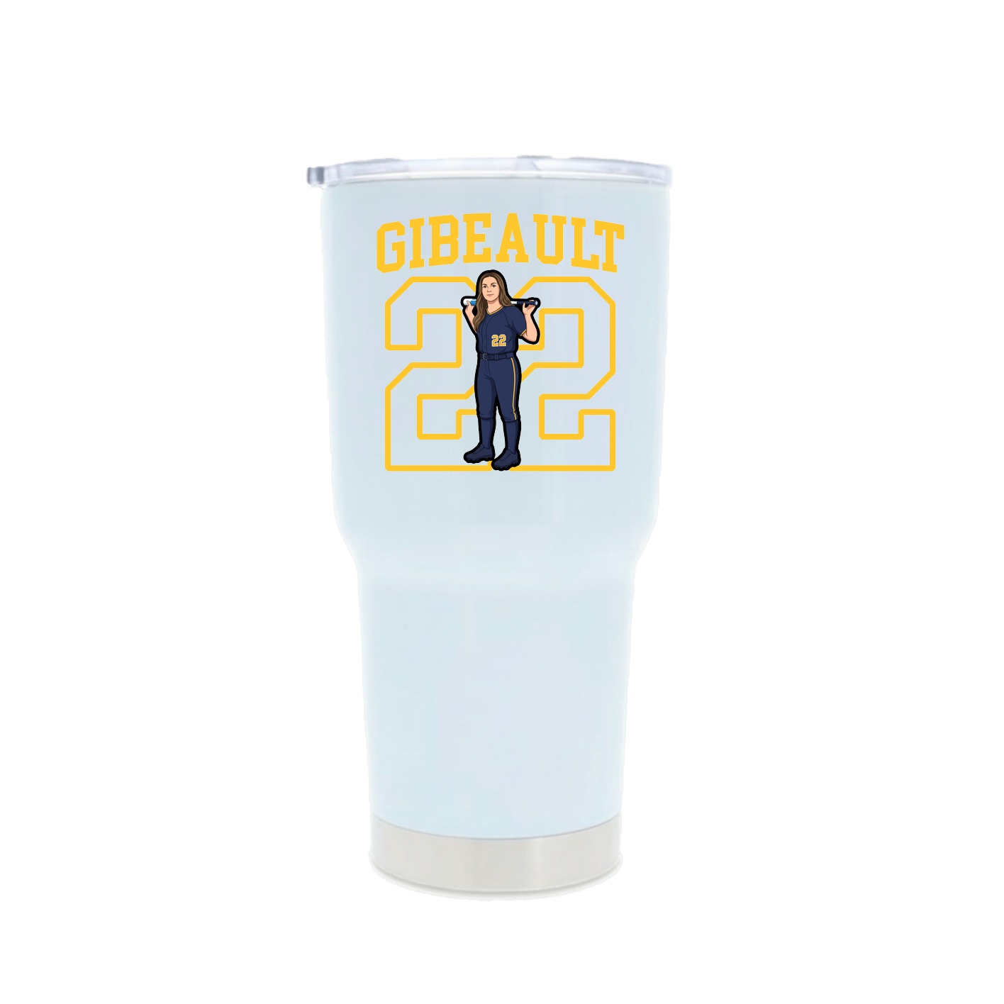30oz Stainless Steel Tumbler — Shirsey in White