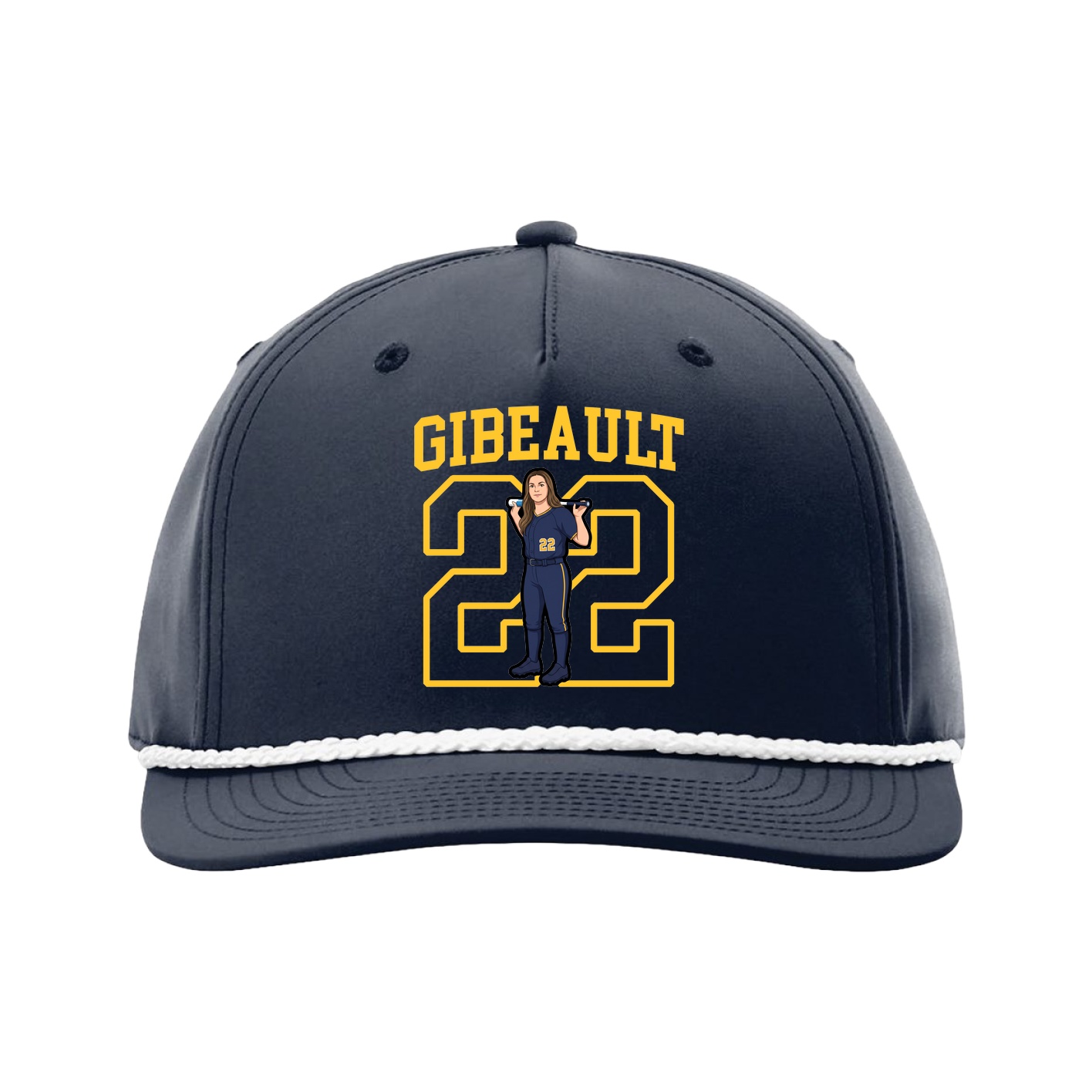 Five-Panel Classic Rope Cap — Shirsey in Navy