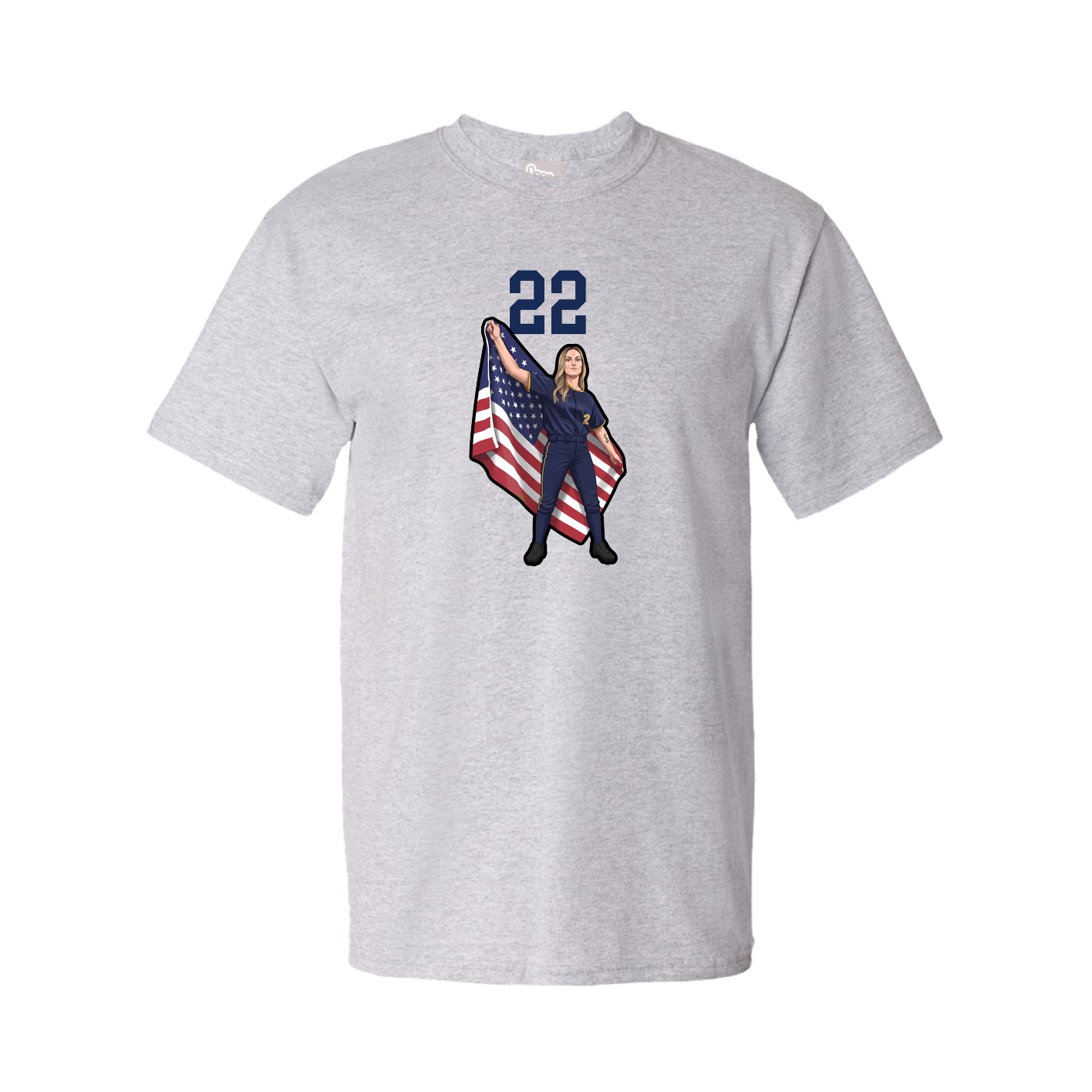 Youth Tee — Number Top in Grey