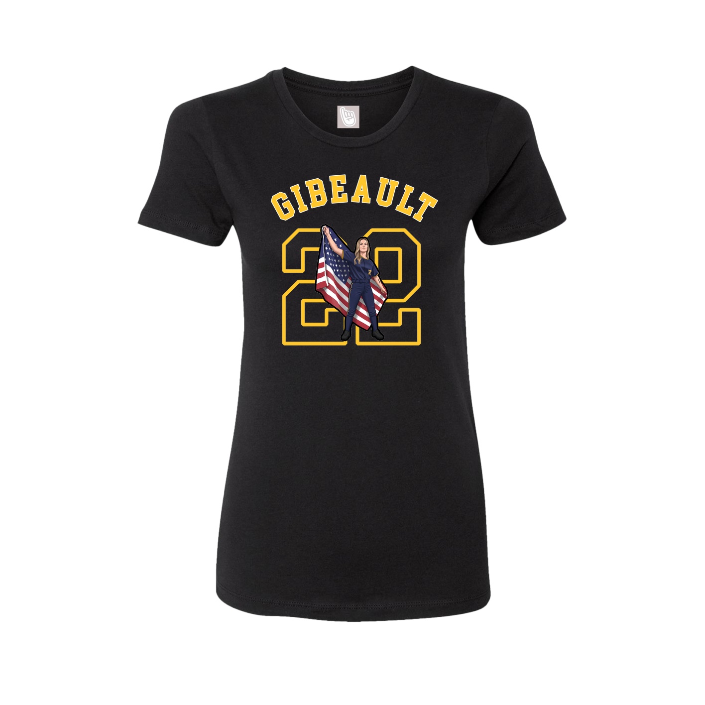 Fitted Women's Tee — Shirsey Arch in Black