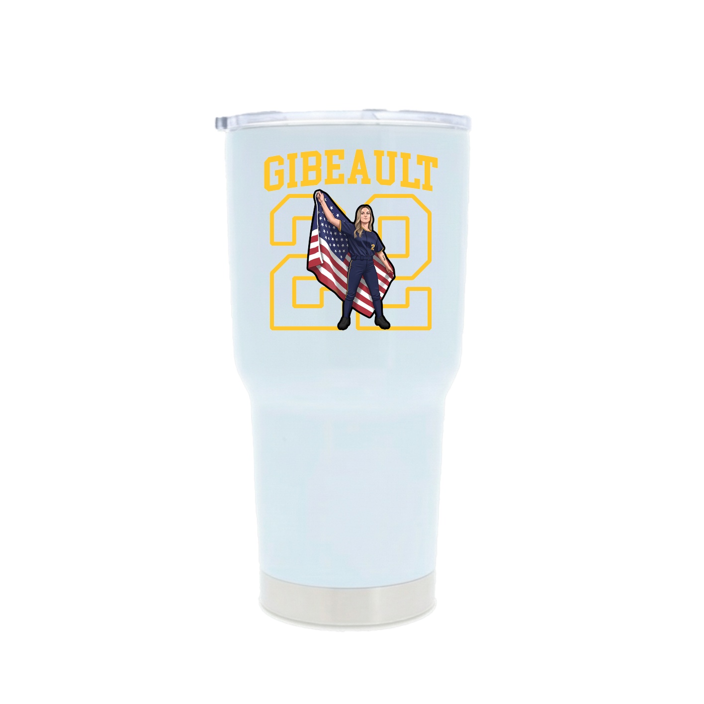 30oz Stainless Steel Tumbler — Shirsey in White
